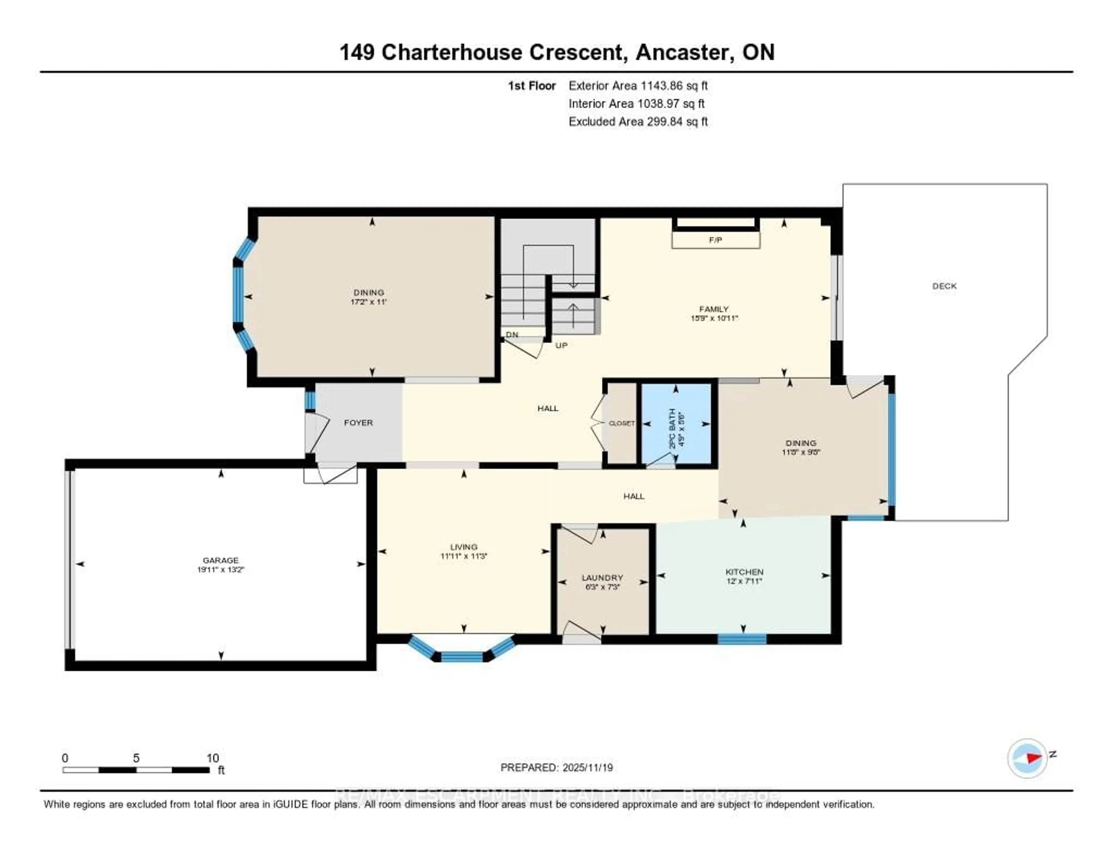 Floor plan for 149 Charterhouse Cres, Hamilton Ontario L9G 4M6