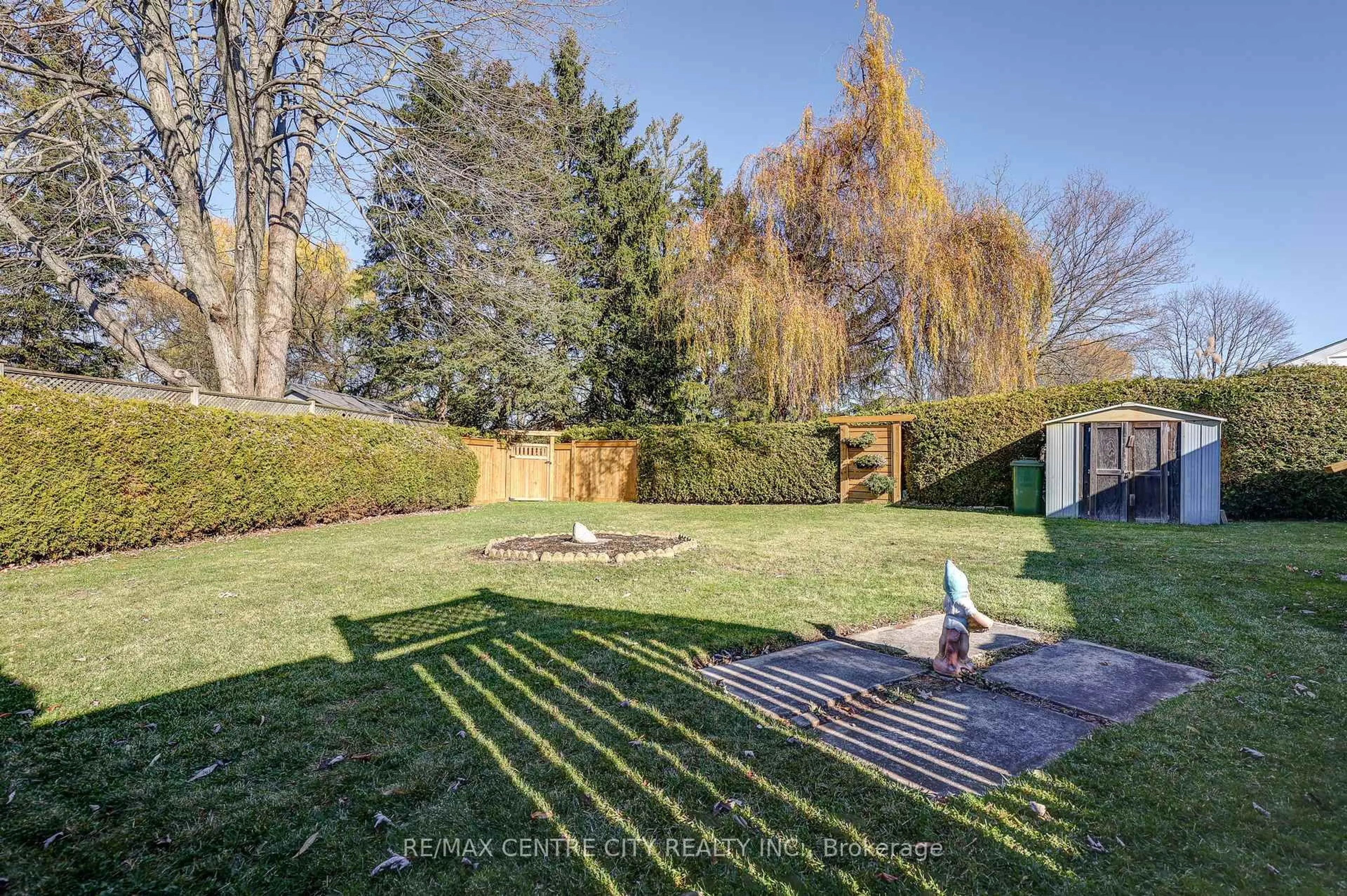 A pic from outside/outdoor area/front of a property/back of a property/a pic from drone, forest/trees view for 4 Brant Ave, St. Thomas Ontario N5R 1Z4