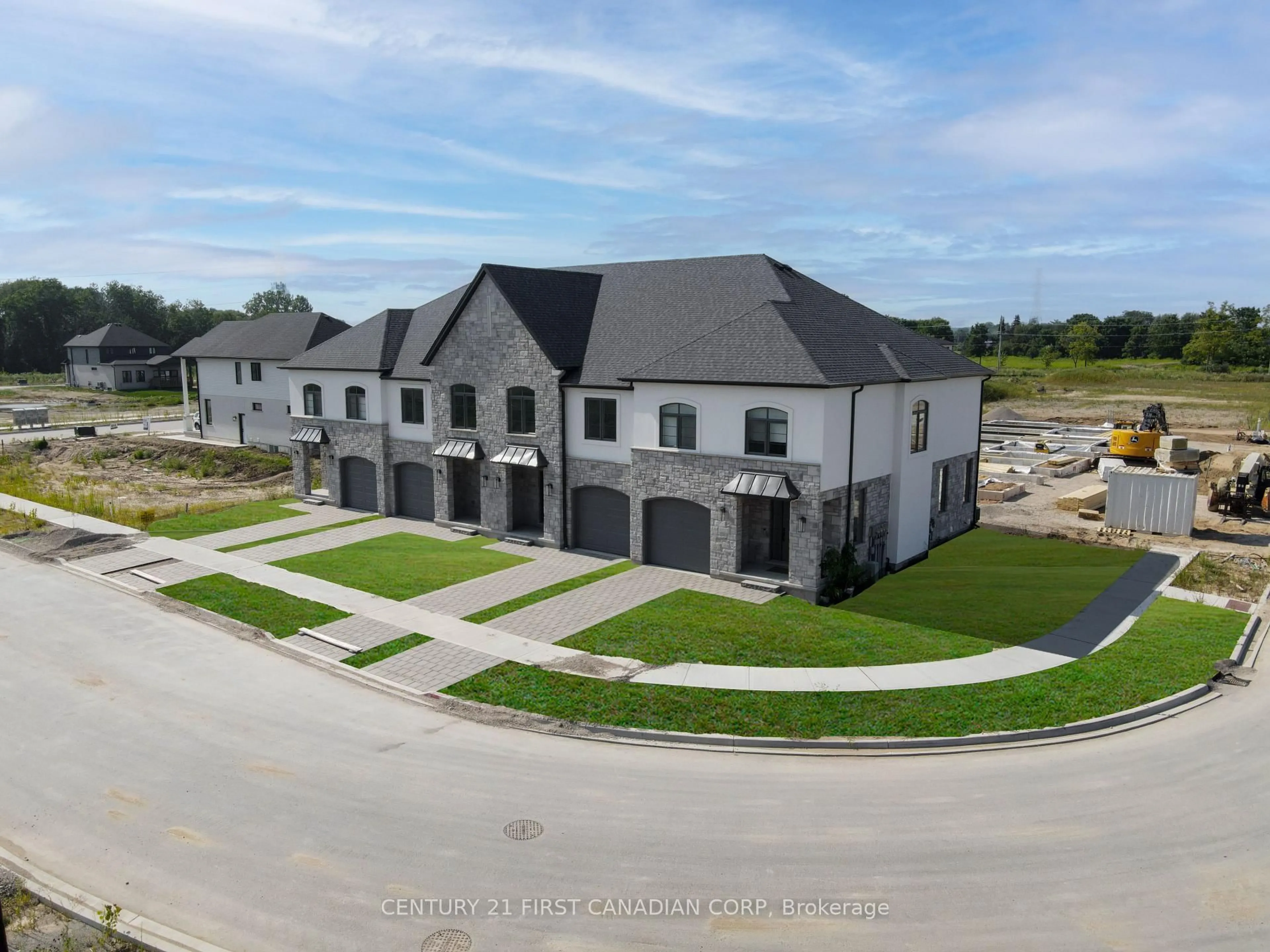 A pic from outside/outdoor area/front of a property/back of a property/a pic from drone, building for 4295 Calhoun Way, London South Ontario N6P 1J9