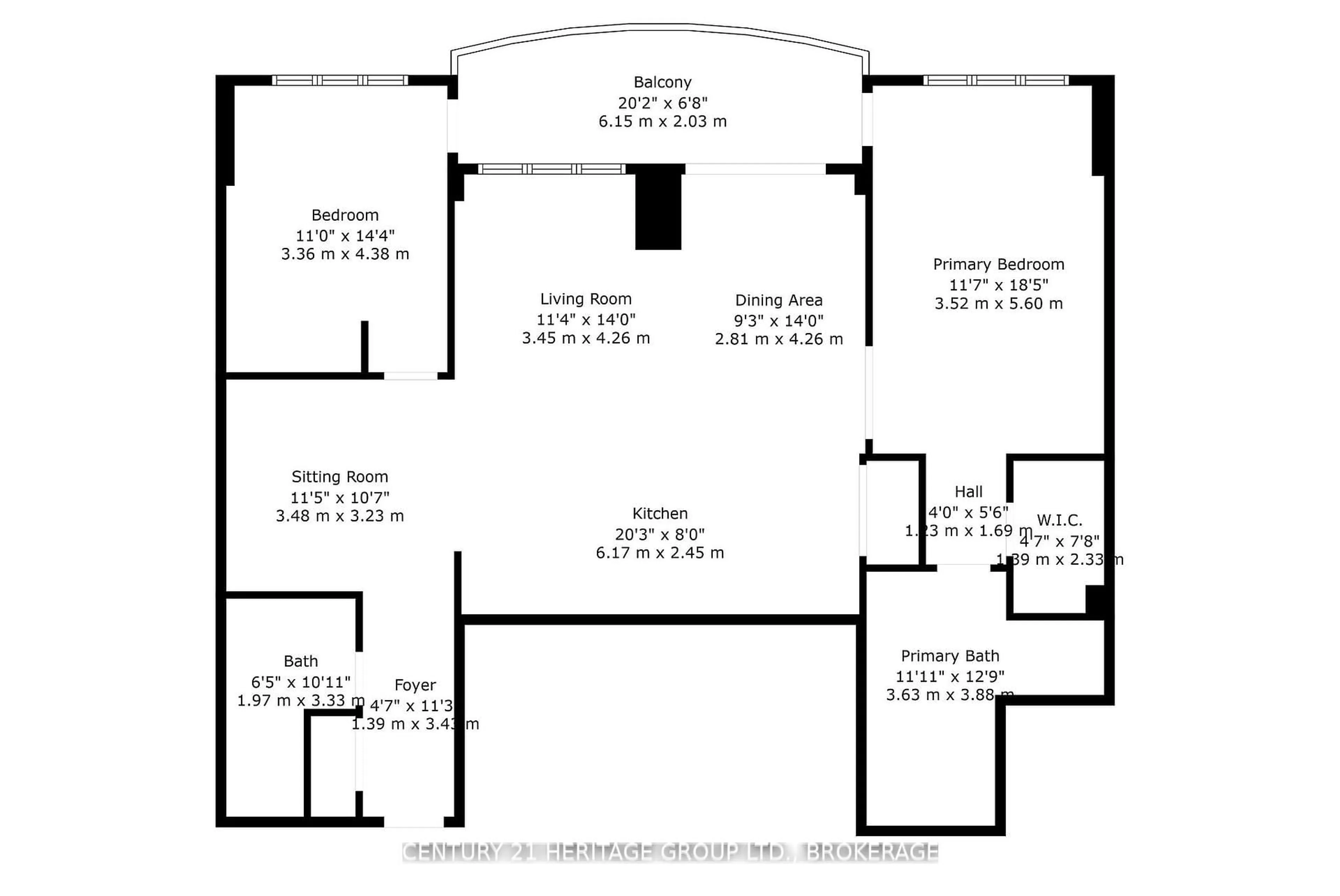 Floor plan for 90 George St #1103, Ottawa Ontario K1N 0A8