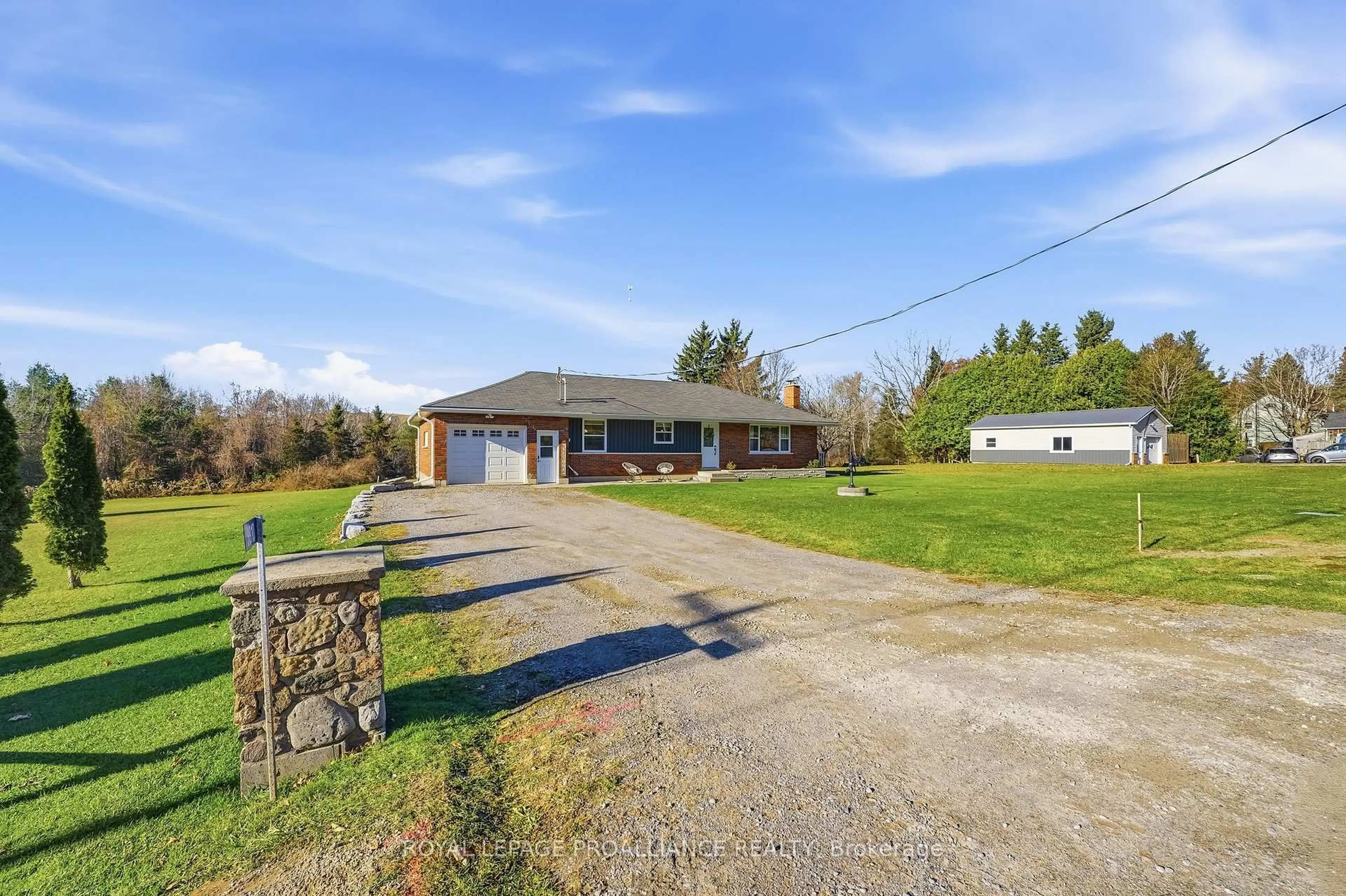 A pic from outside/outdoor area/front of a property/back of a property/a pic from drone, unknown for 3810 Burnham St, Hamilton Township Ontario K9A 4J9