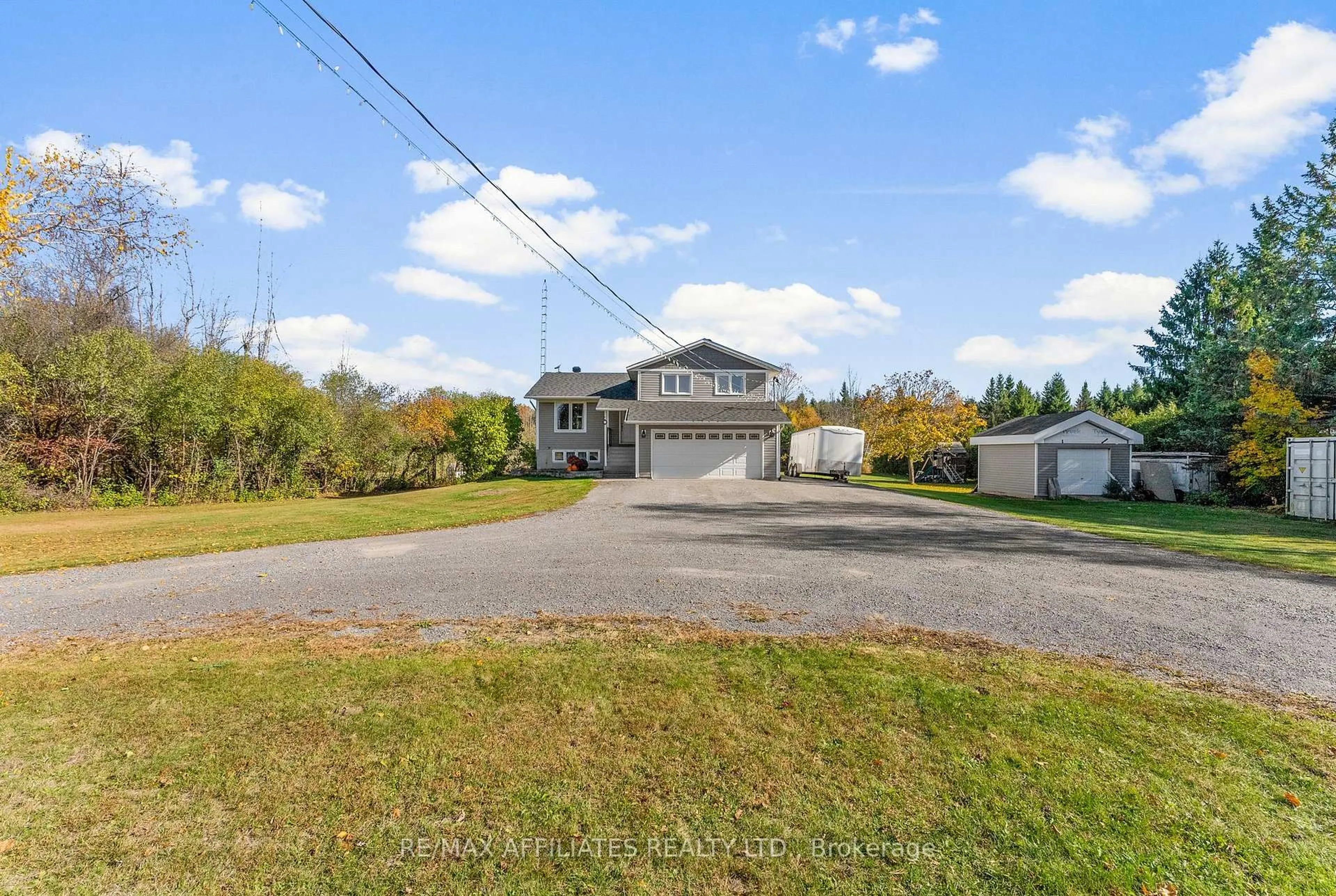 A pic from outside/outdoor area/front of a property/back of a property/a pic from drone, water/lake/river/ocean view for 2979 Ninth Line Concession, Carleton Place Ontario K7C 3P2
