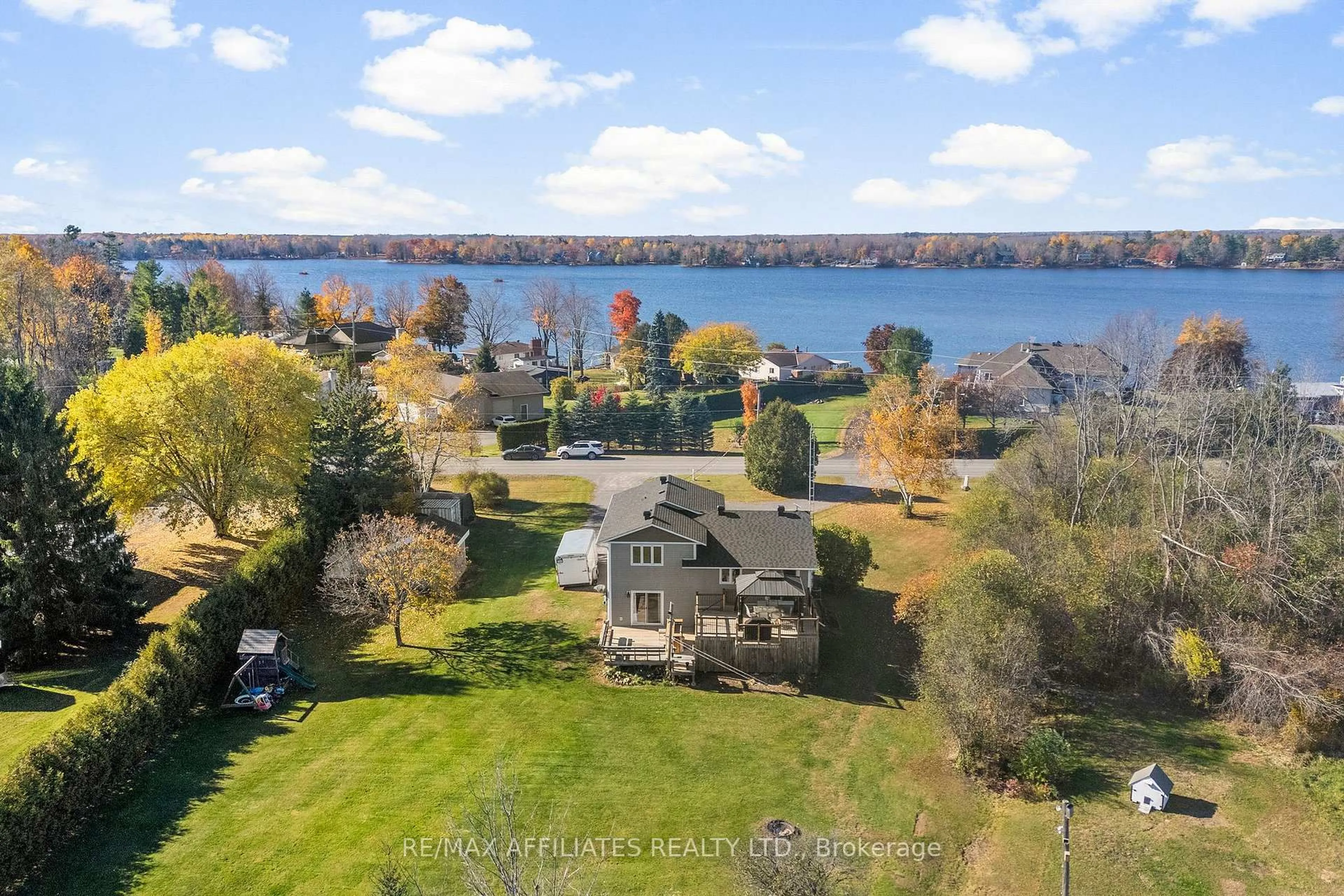 A pic from outside/outdoor area/front of a property/back of a property/a pic from drone, water/lake/river/ocean view for 2979 Ninth Line Concession, Carleton Place Ontario K7C 3P2