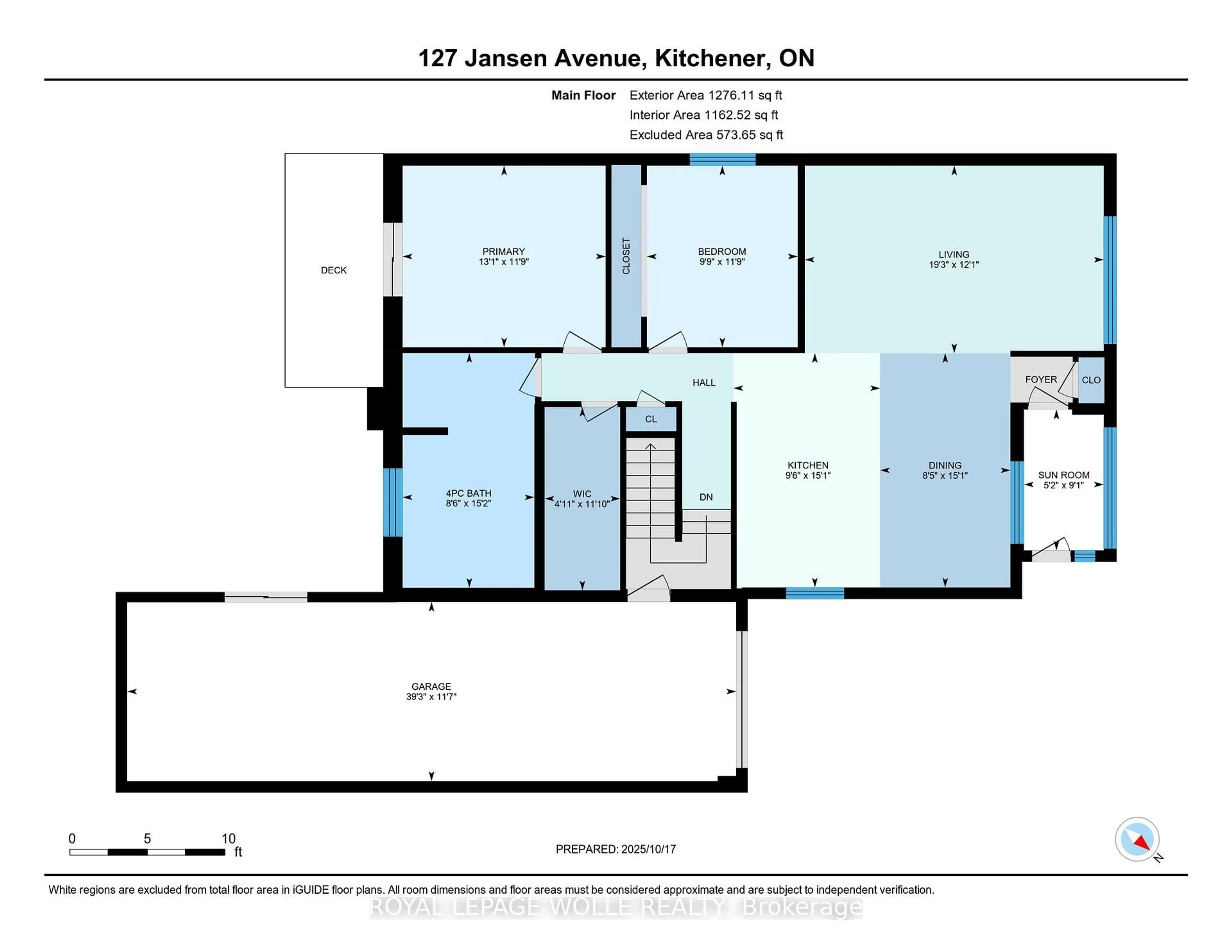 Floor plan for 127 Jansen Ave, Kitchener Ontario N2A 2L8