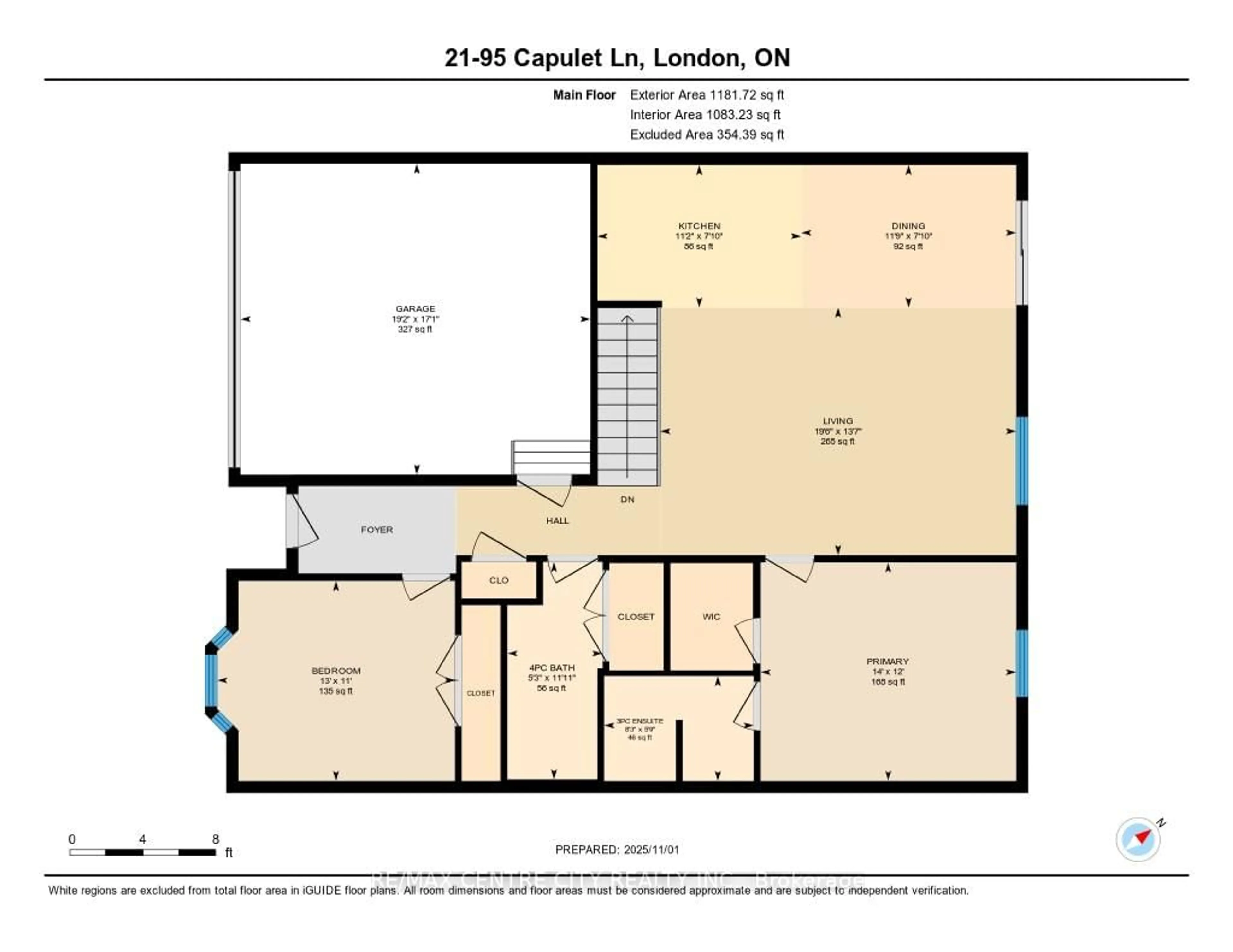 Floor plan for 95 Capulet Lane #21, London North Ontario N6H 5V6