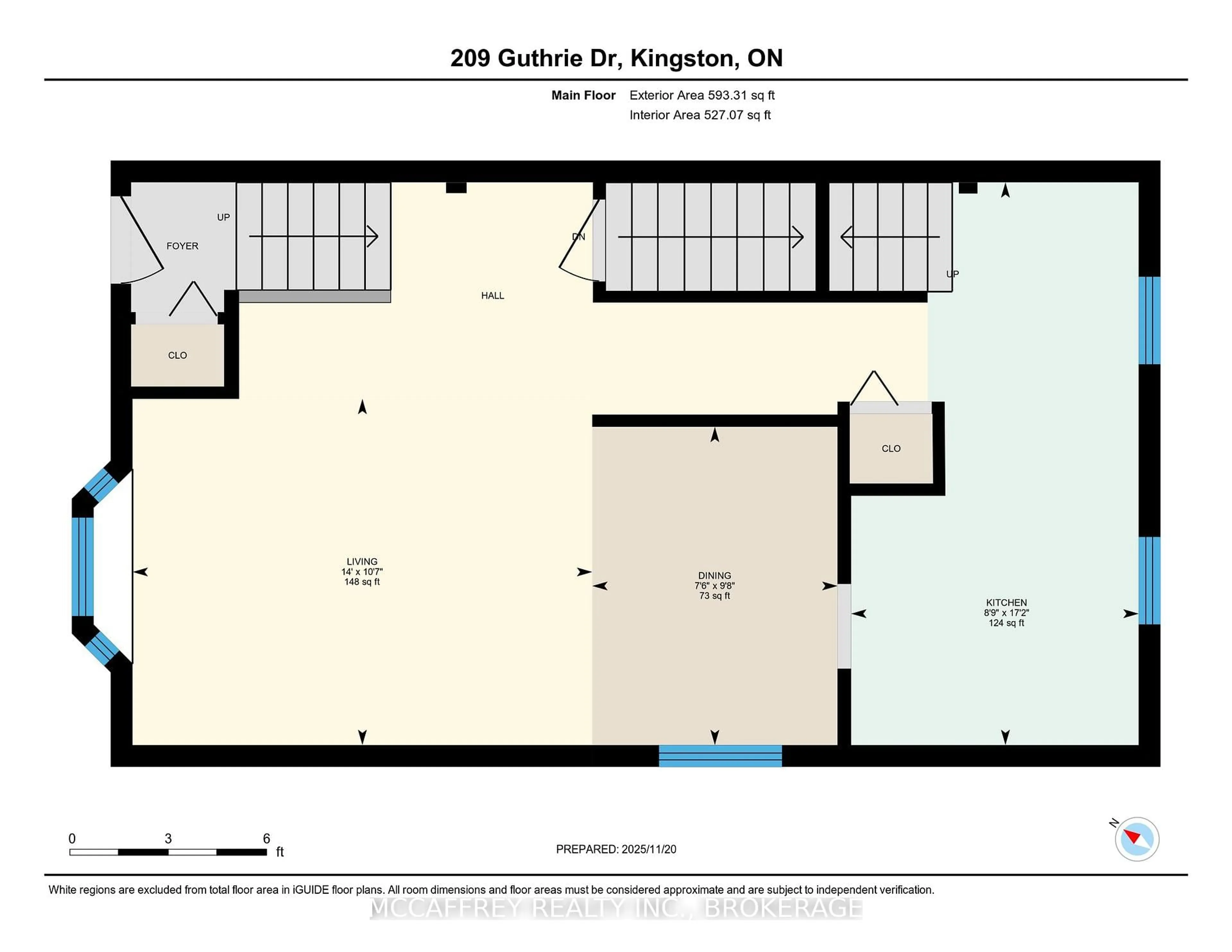 Floor plan for 209 Guthrie Dr, Kingston Ontario K7K 6V6