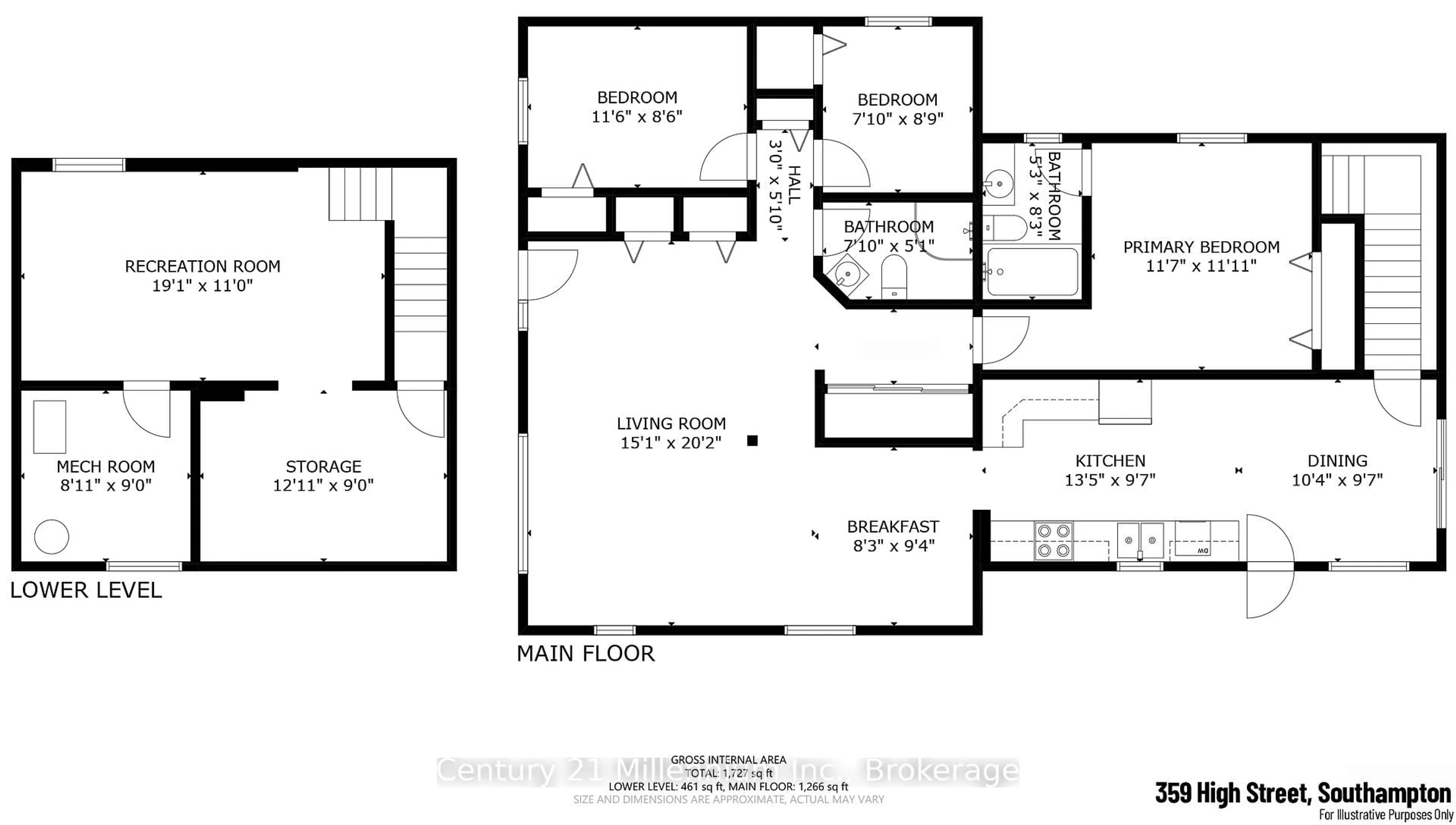 Floor plan for 359 High St, Saugeen Shores Ontario N0H 2L0