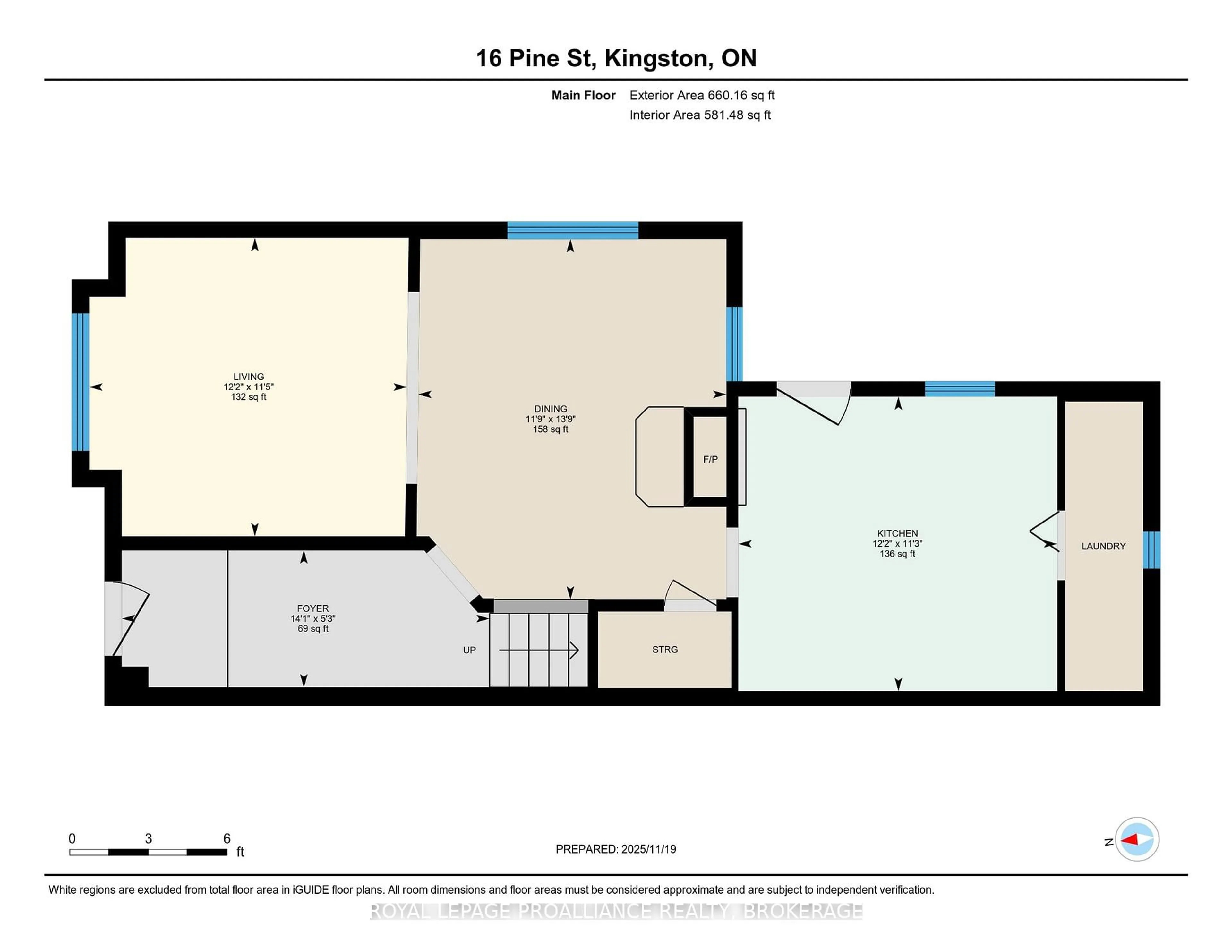 Floor plan for 16 Pine St, Kingston Ontario K7K 1W1