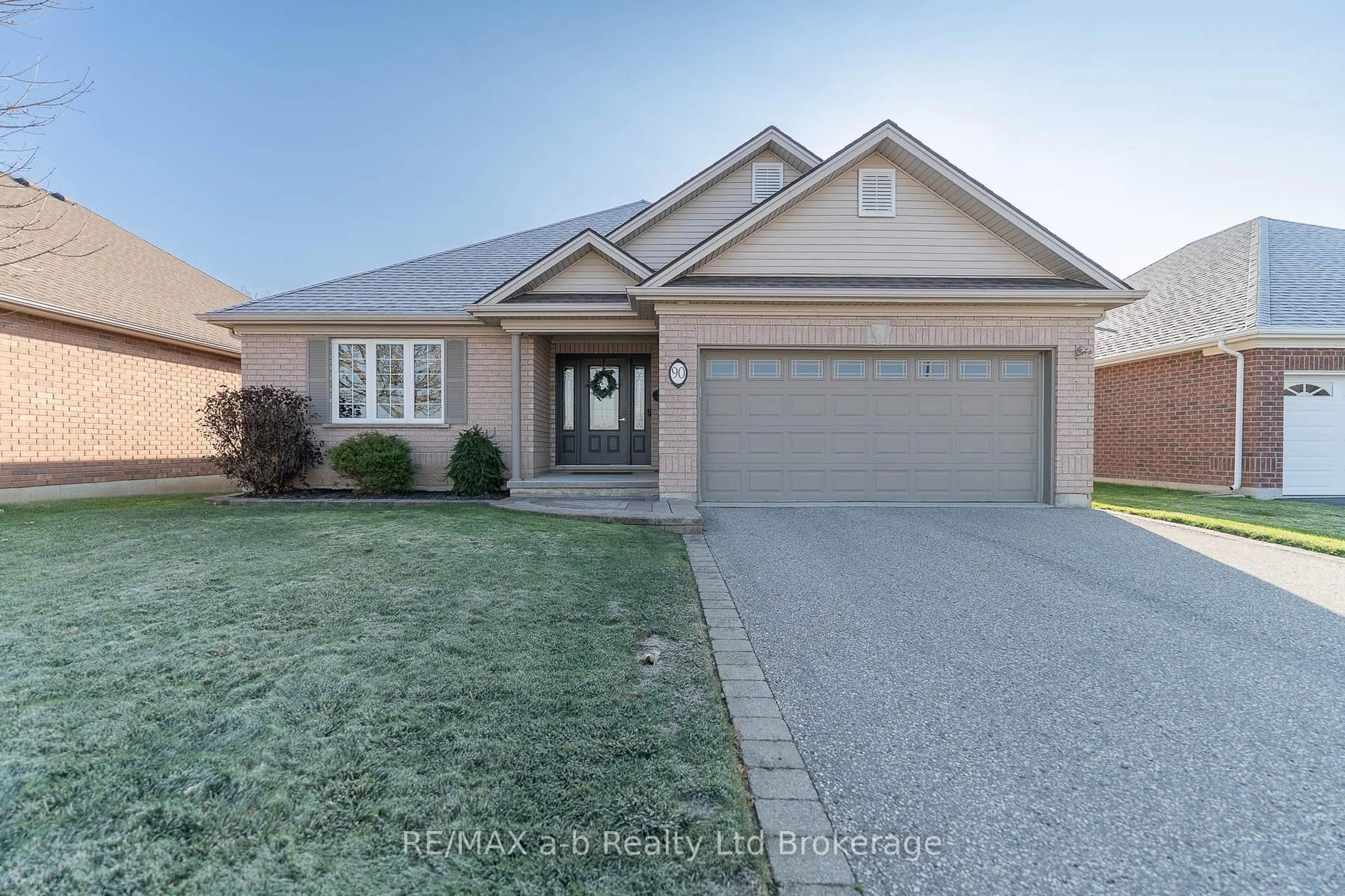 Home with brick exterior material, street for 90 WESTON Dr, Tillsonburg Ontario N4G 5W9