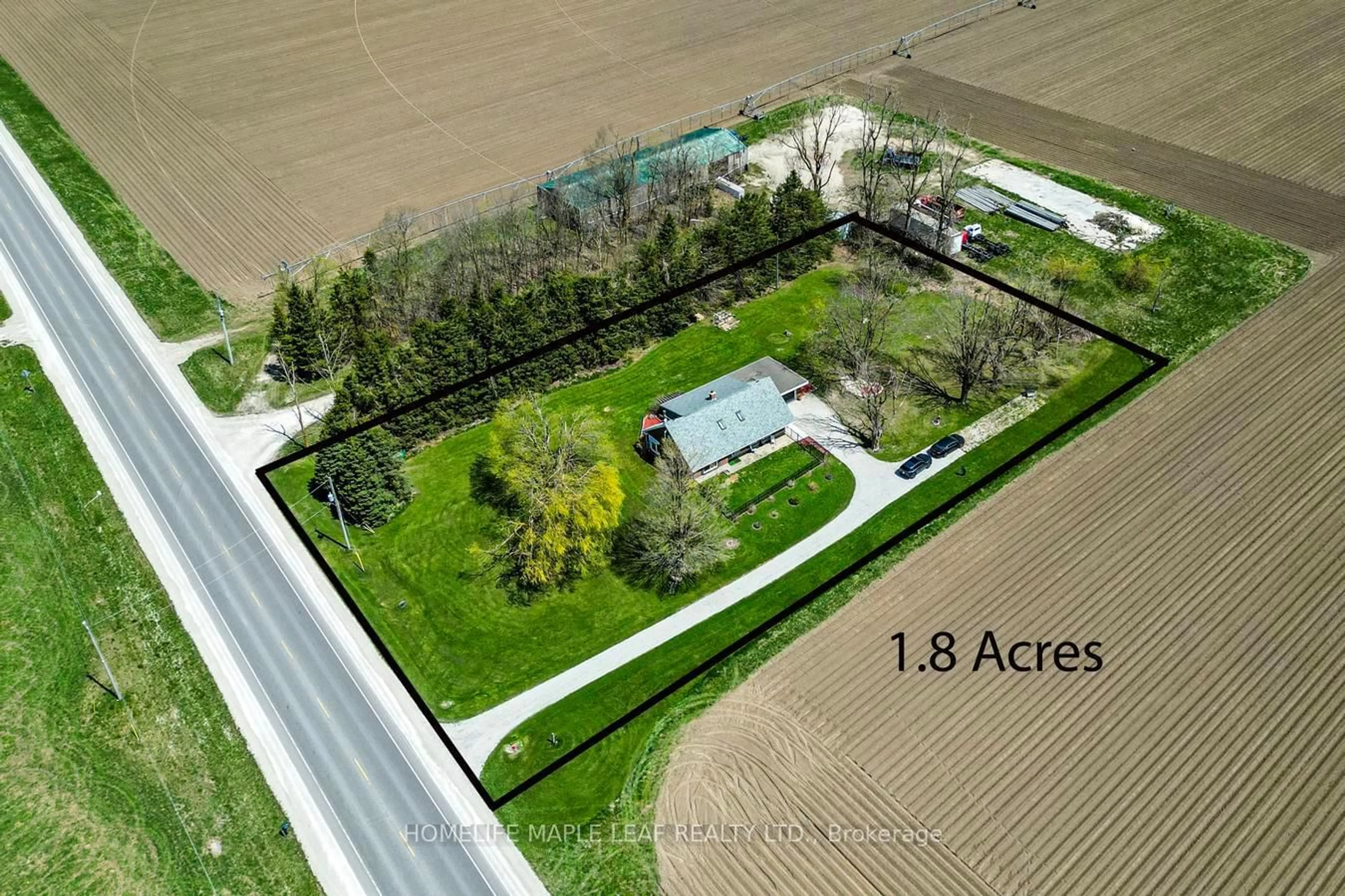 A pic from outside/outdoor area/front of a property/back of a property/a pic from drone, street for 518325 County Rd 124, Melancthon Ontario L9V 1W1