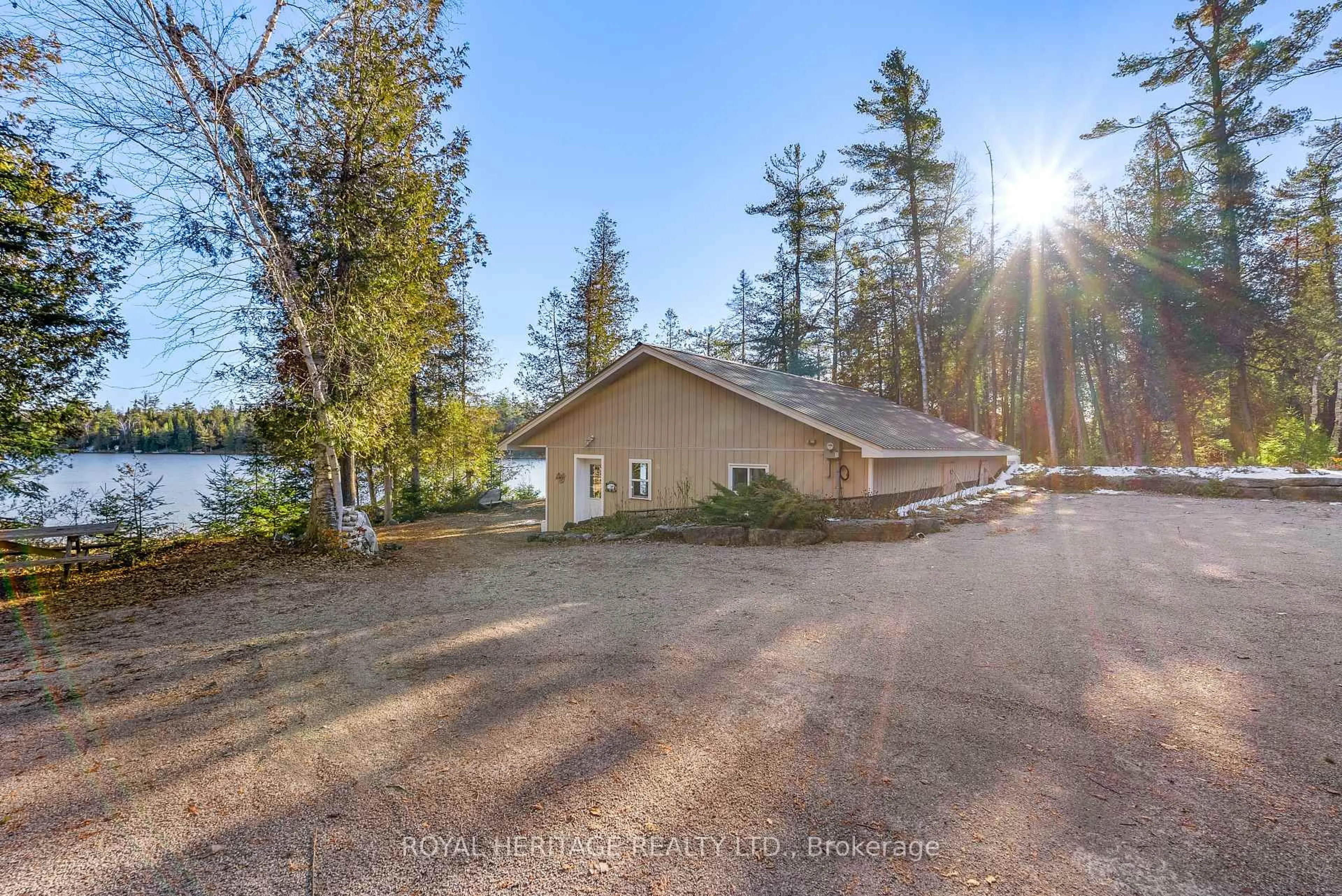 A pic from outside/outdoor area/front of a property/back of a property/a pic from drone, water/lake/river/ocean view for 1330 County Rd 49 Rd, Kawartha Lakes Ontario K0M 1A0