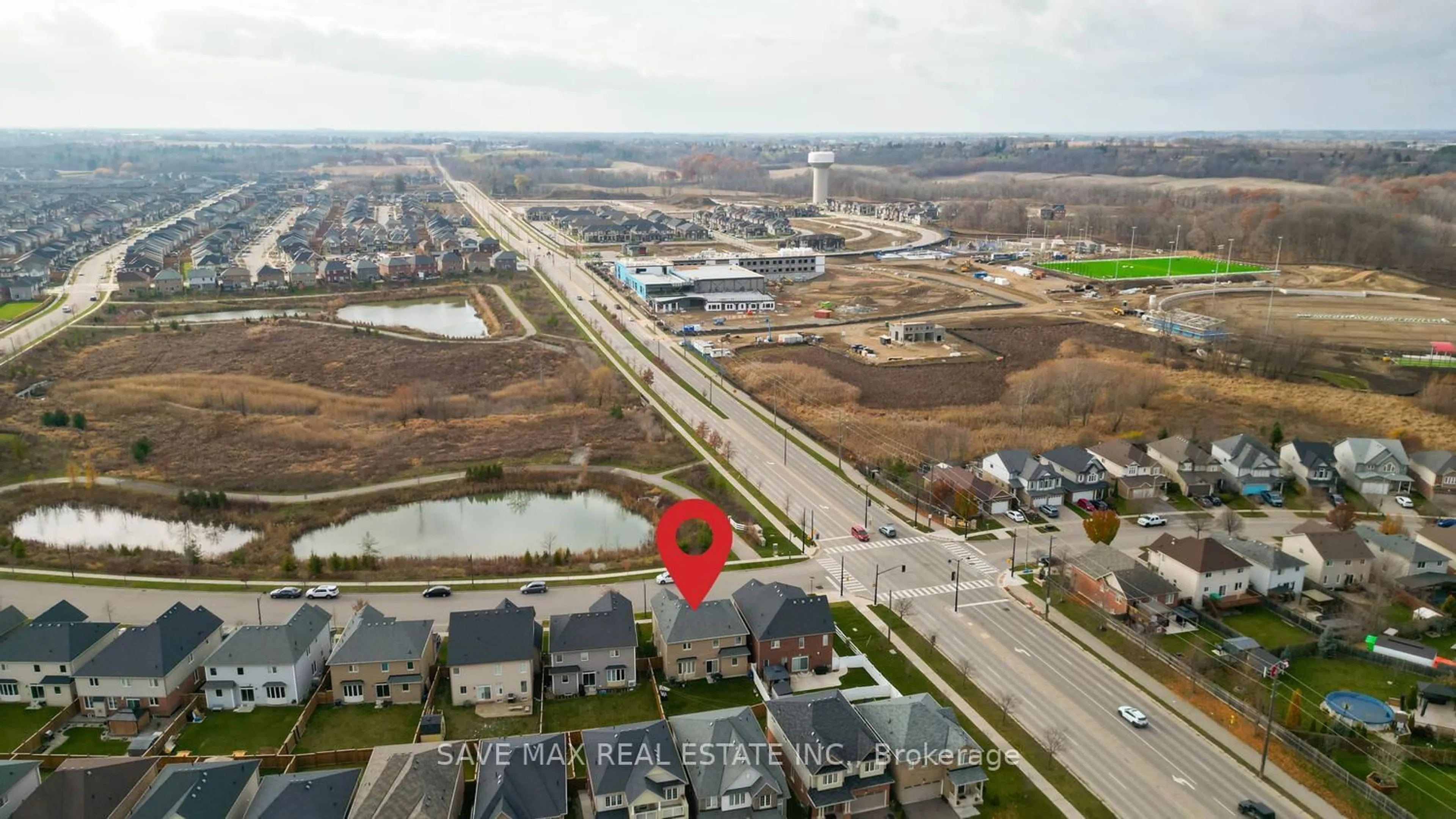 A pic from outside/outdoor area/front of a property/back of a property/a pic from drone, water/lake/river/ocean view for 89 Powell Rd, Brantford Ontario N3T 0P9