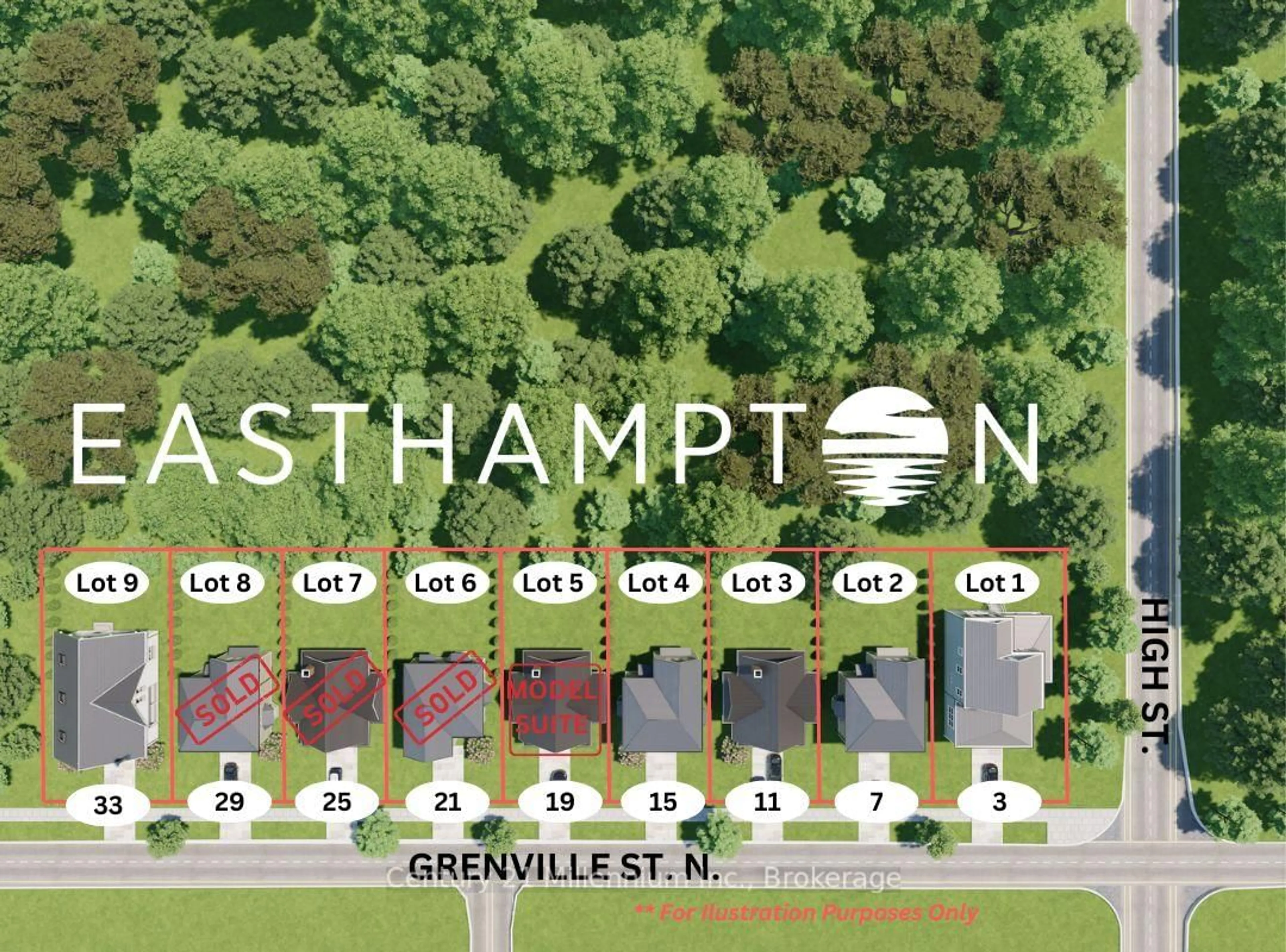 A pic from outside/outdoor area/front of a property/back of a property/a pic from drone, street for 33 Grenville St, Saugeen Shores Ontario N0H 2L0