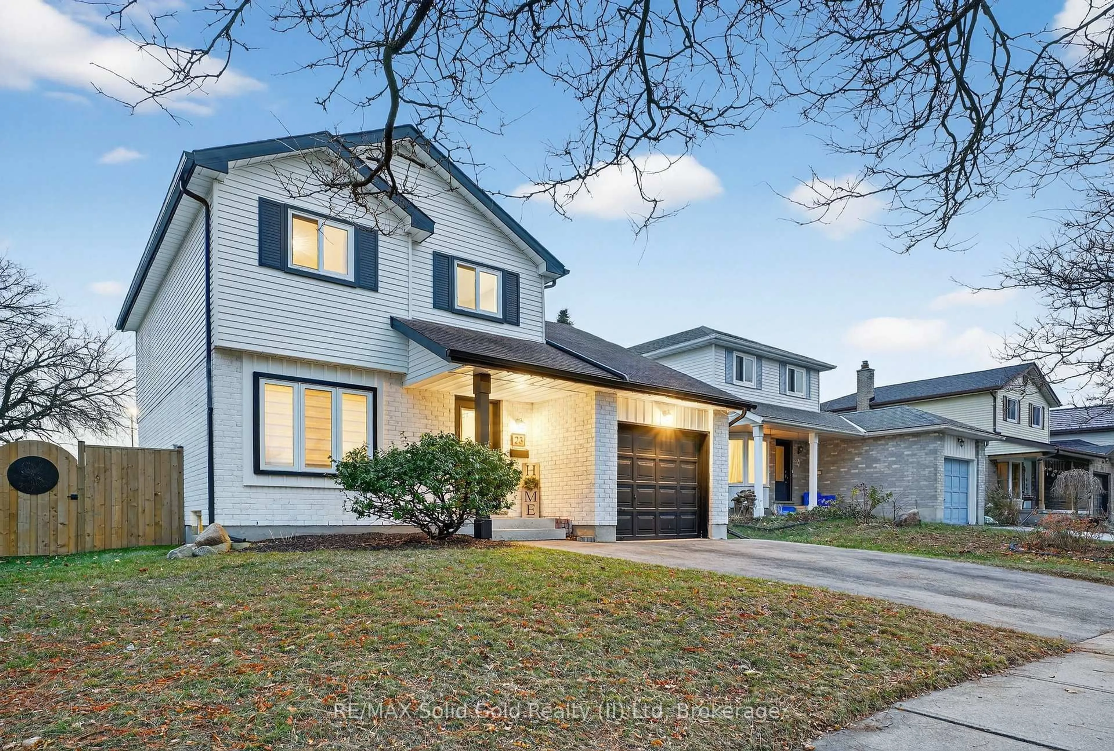 Home with brick exterior material, street for 23 Rushbrook Dr, Kitchener Ontario N2E 3C1