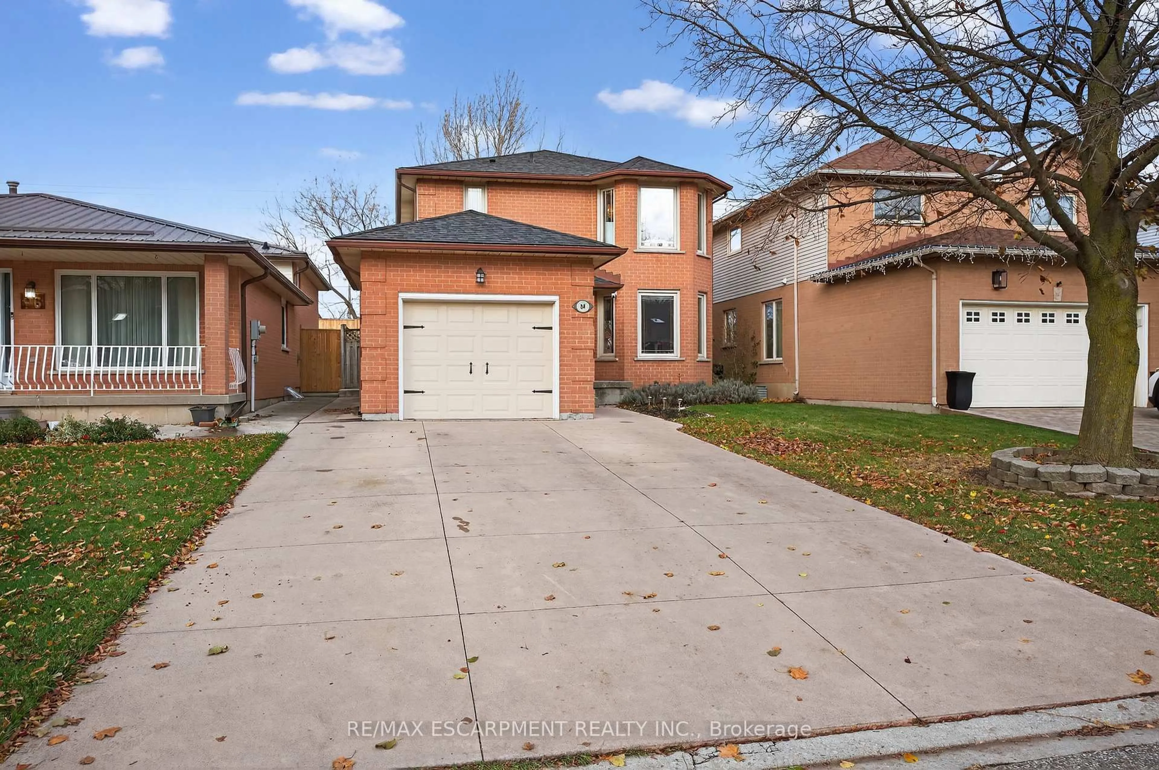 Home with brick exterior material, street for 84 Branthaven Dr, Hamilton Ontario L8J 2M5