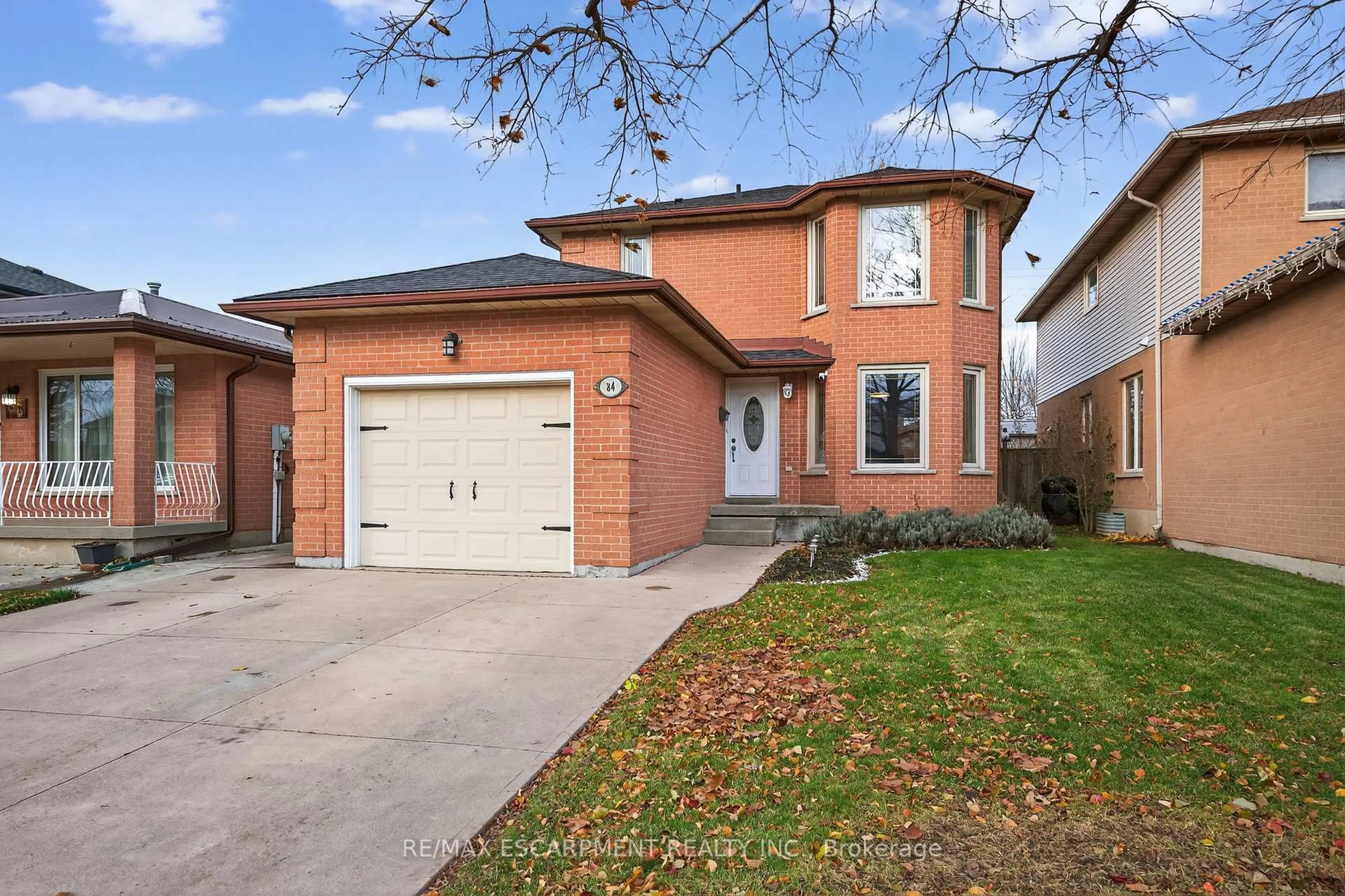 Home with brick exterior material, street for 84 Branthaven Dr, Hamilton Ontario L8J 2M5