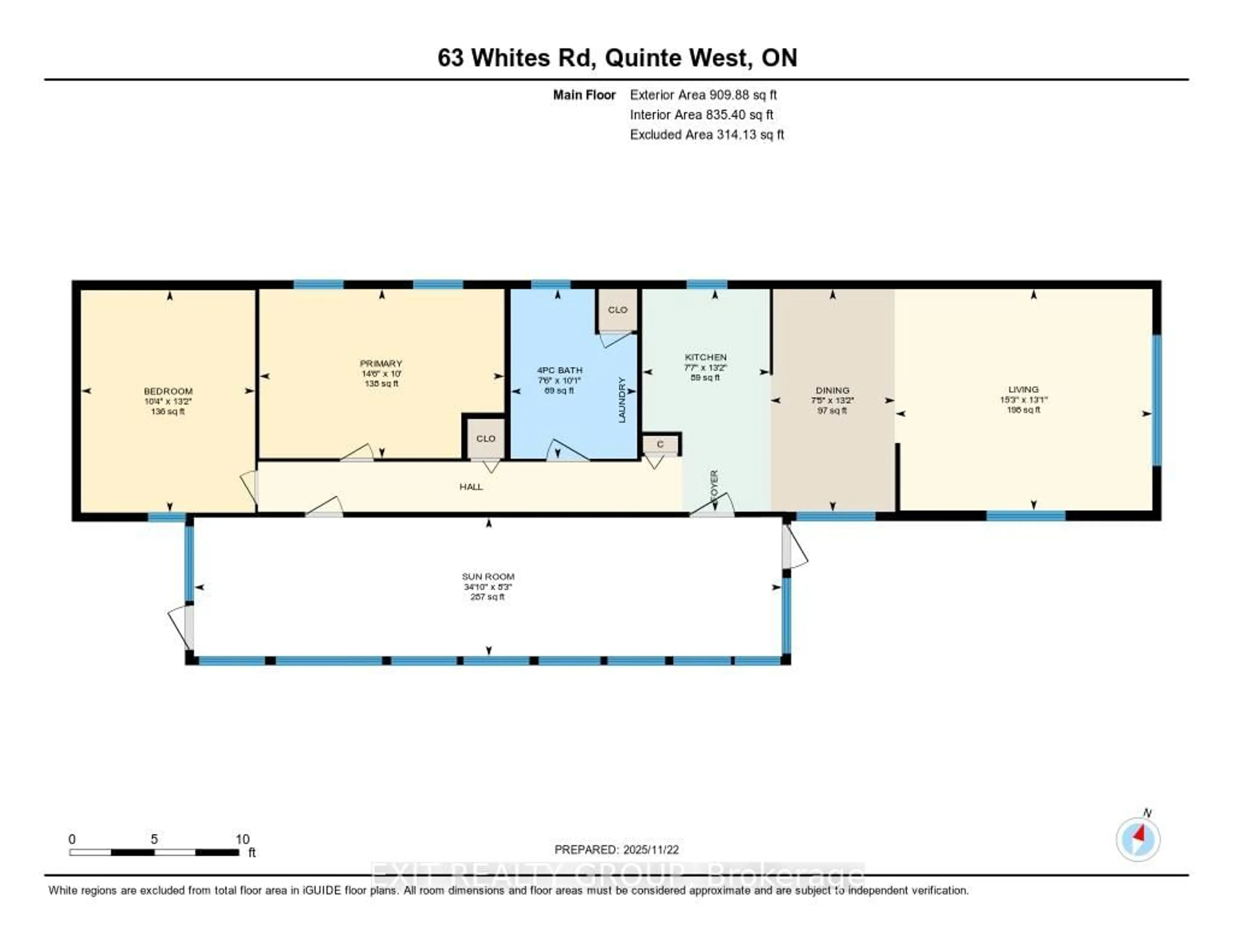 Floor plan for 63 Whites Rd #173, Quinte West Ontario K9V 5P5