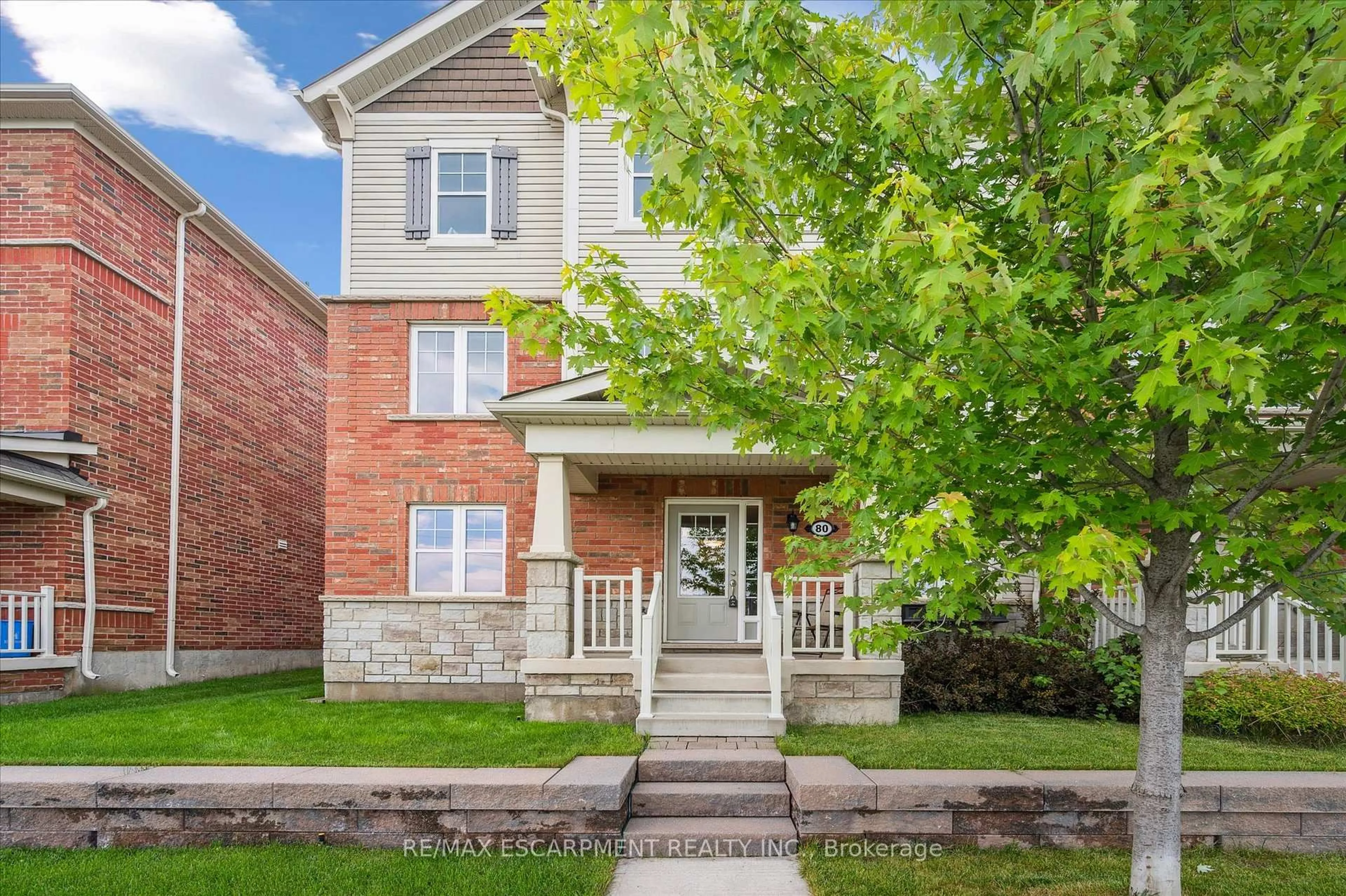 Home with brick exterior material, street for 22 Spring Creek Dr #80, Hamilton Ontario L8B 1V7