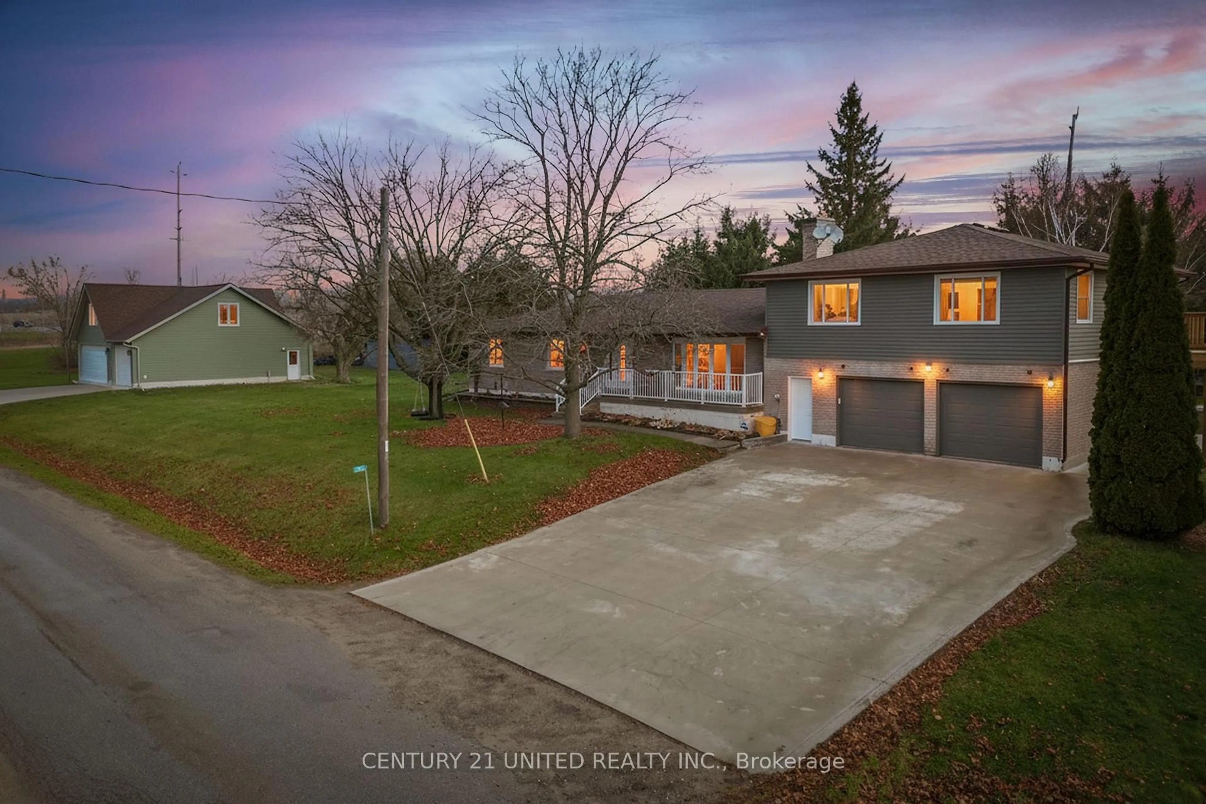 A pic from outside/outdoor area/front of a property/back of a property/a pic from drone, street for 2425 Preston Rd, Cavan Monaghan Ontario L0A 1C0