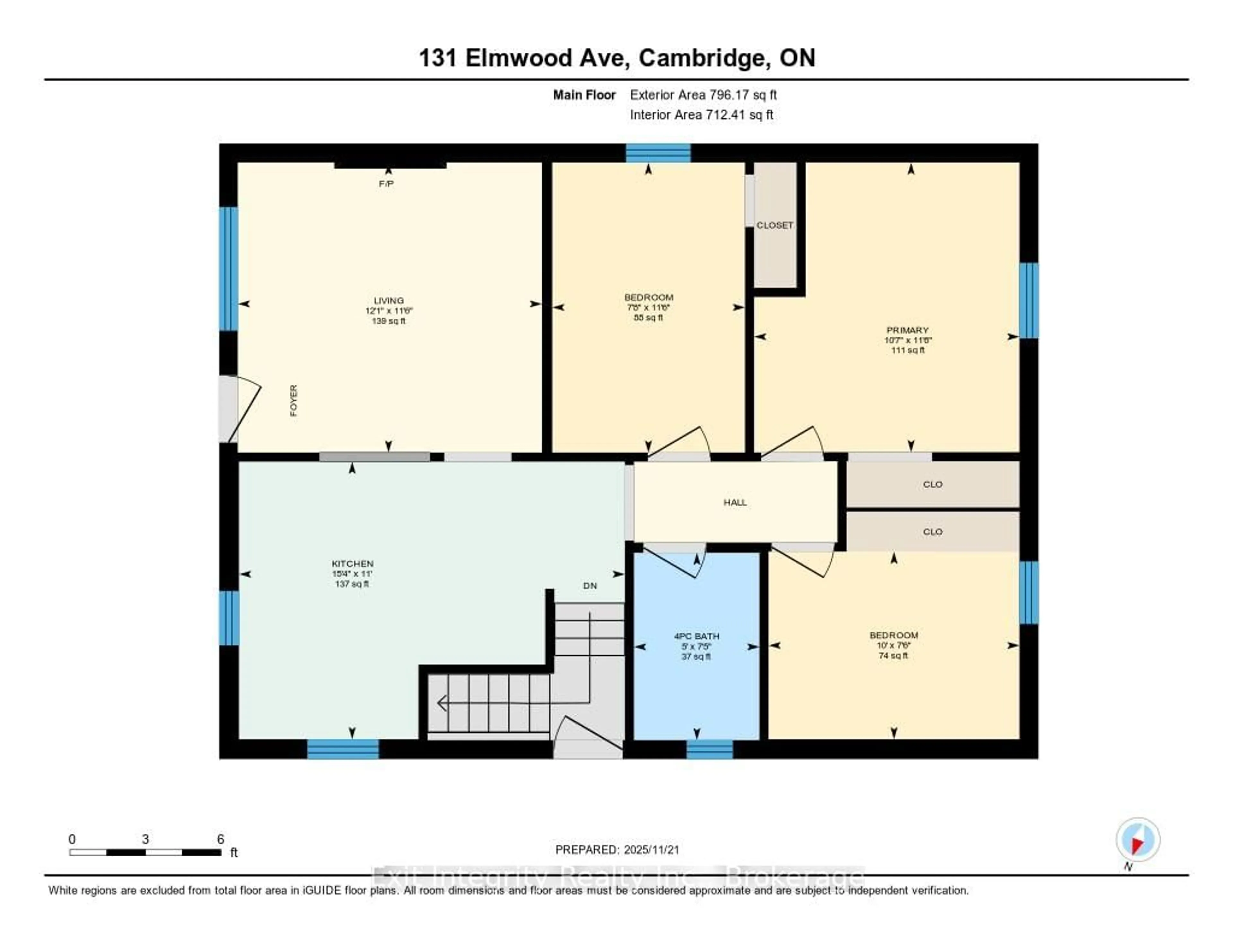 Floor plan for 131 Elmwood Ave, Cambridge Ontario N1R 4Y8