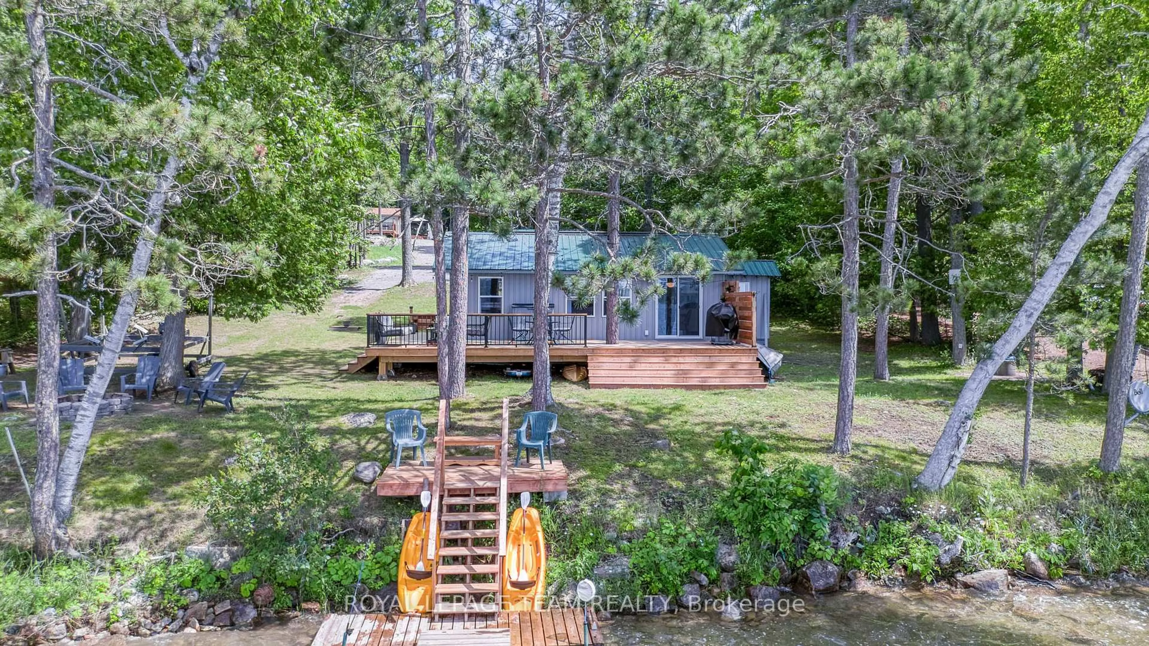 A pic from outside/outdoor area/front of a property/back of a property/a pic from drone, water/lake/river/ocean view for 199 Maple Grove Lane, Eganville Ontario K0J 1T0