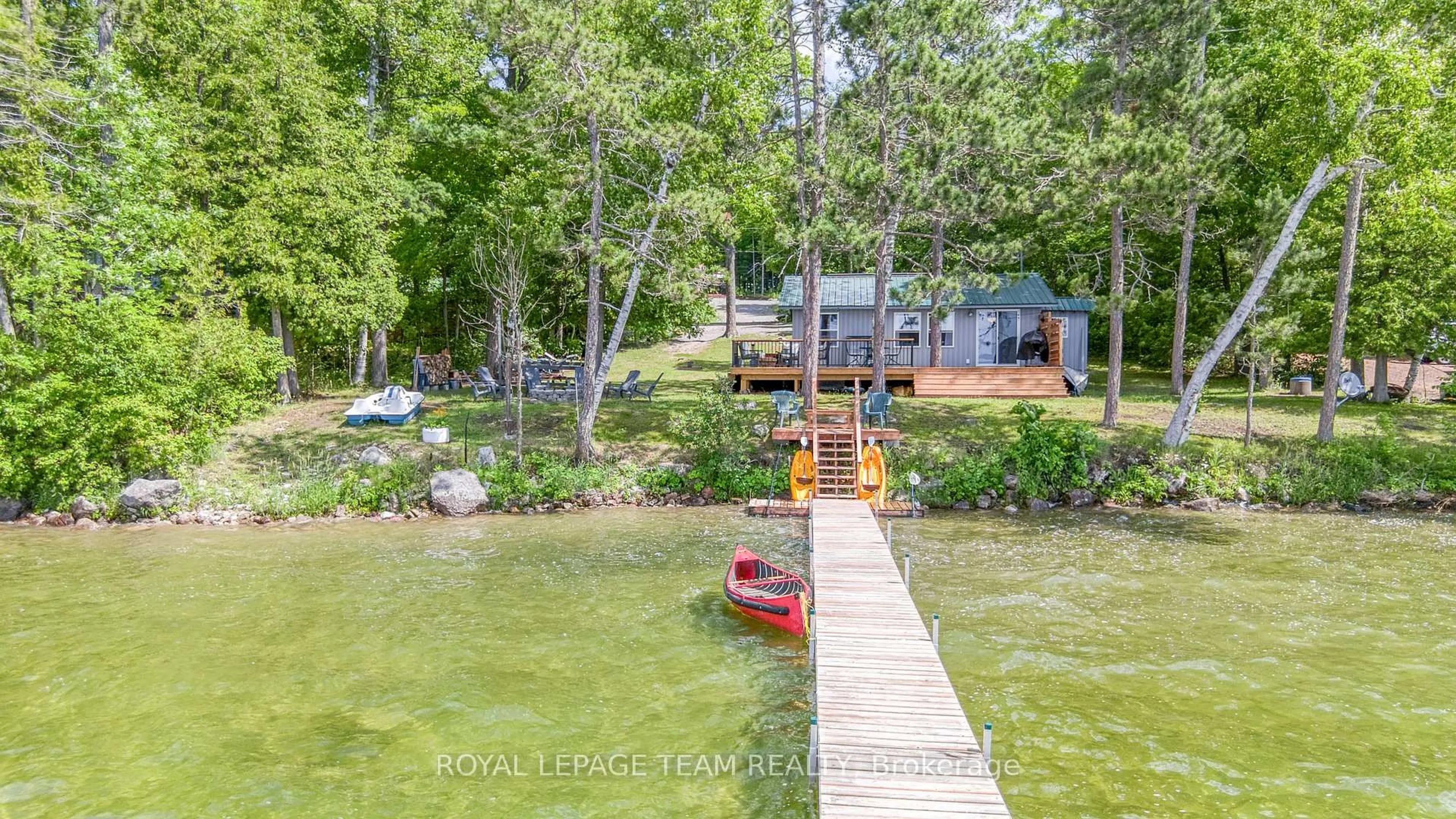 A pic from outside/outdoor area/front of a property/back of a property/a pic from drone, water/lake/river/ocean view for 199 Maple Grove Lane, Eganville Ontario K0J 1T0