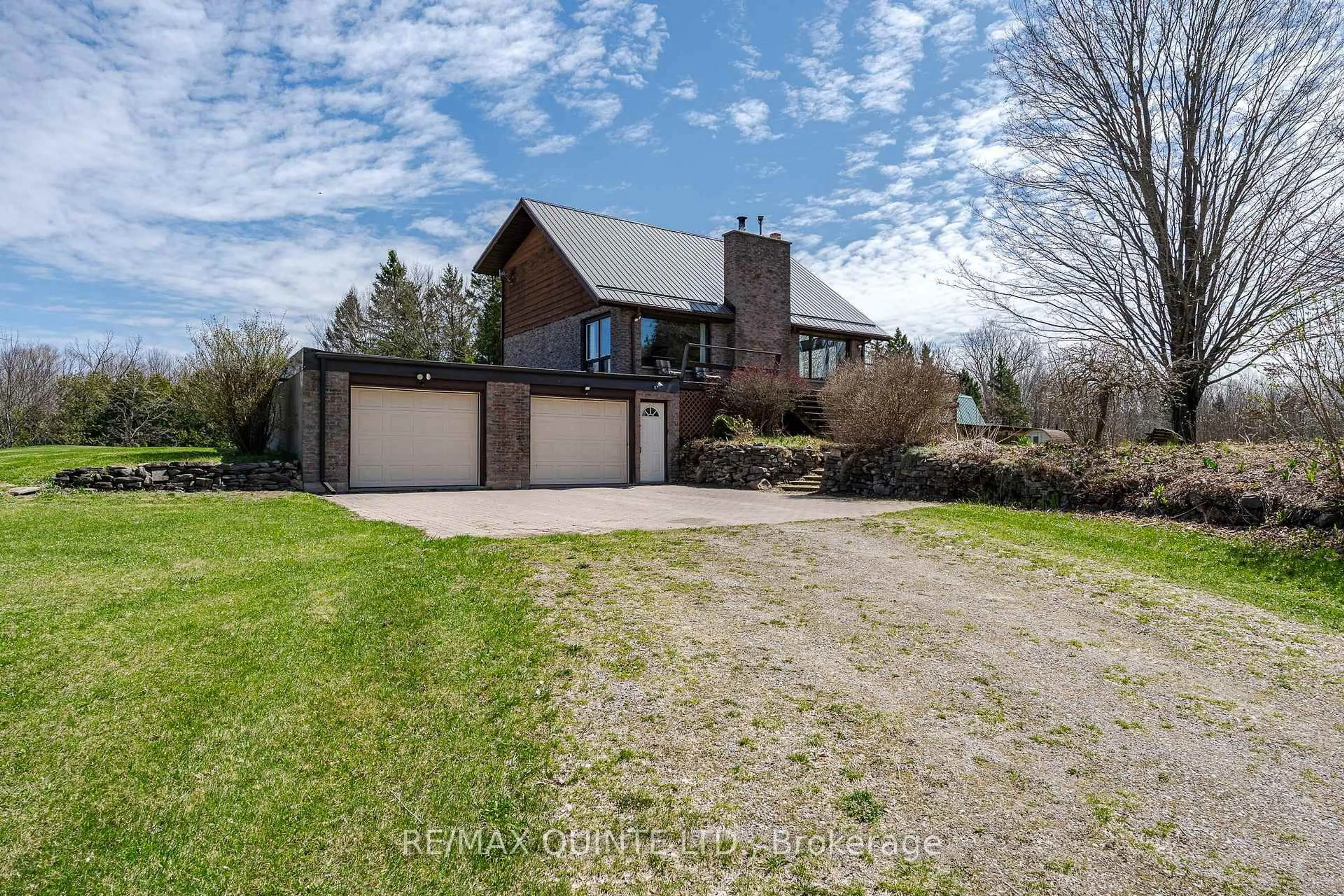 A pic from outside/outdoor area/front of a property/back of a property/a pic from drone, water/lake/river/ocean view for 252 Maines Rd, Thomasburg Ontario K0K 3H0