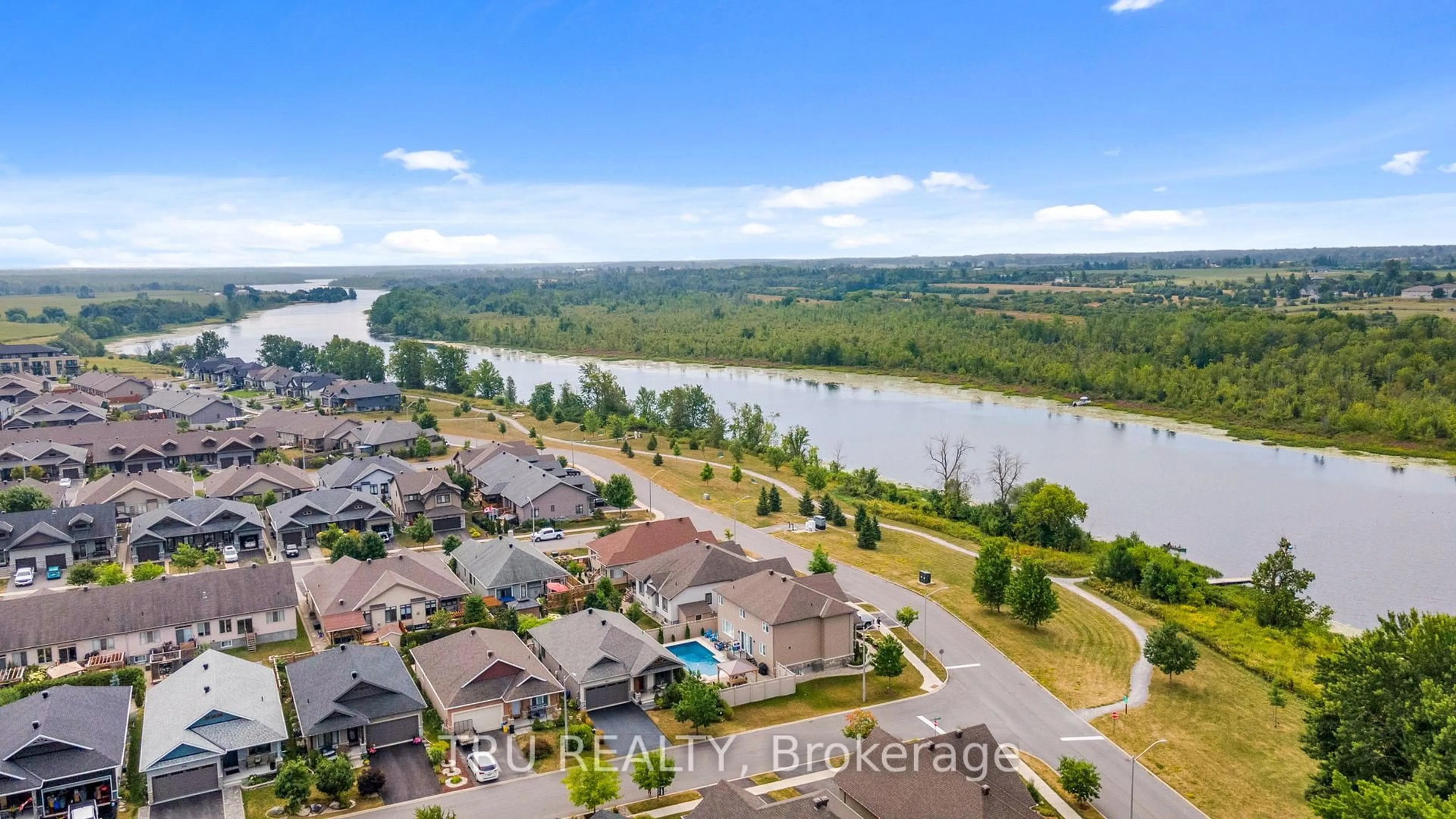 A pic from outside/outdoor area/front of a property/back of a property/a pic from drone, water/lake/river/ocean view for 590 Robert Hill St, Almonte Ontario K0A 1A0