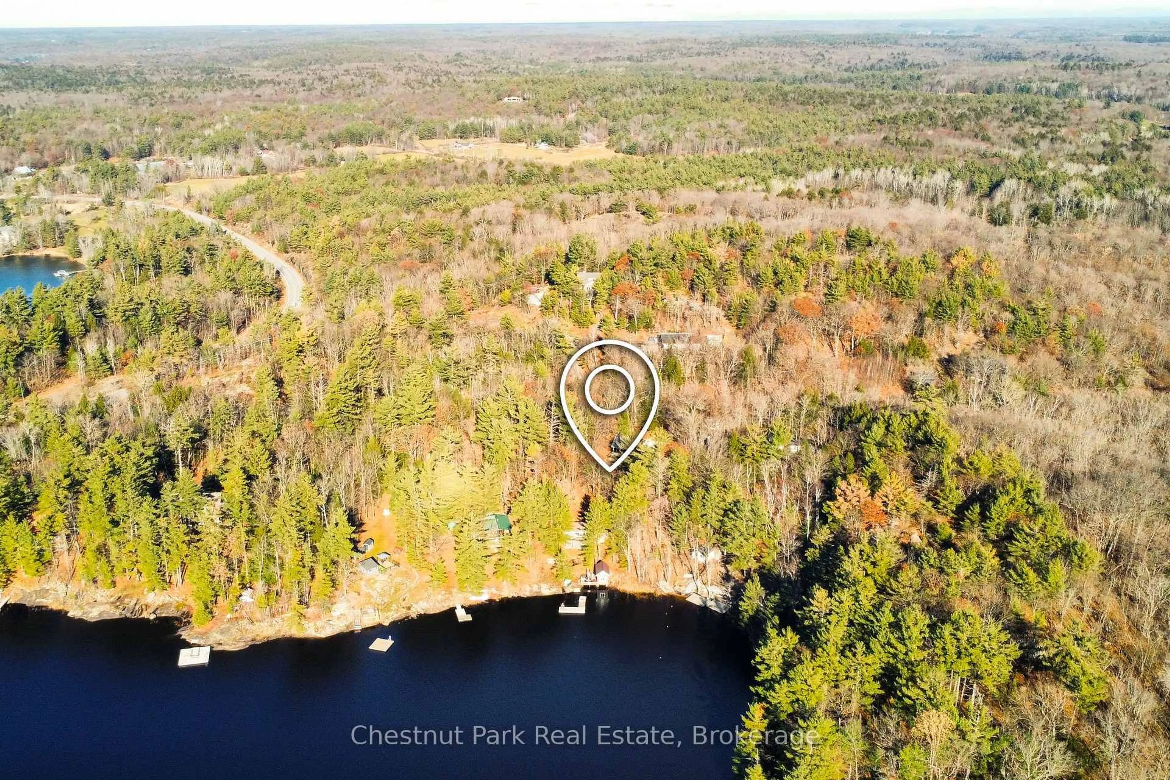 A pic from outside/outdoor area/front of a property/back of a property/a pic from drone, water/lake/river/ocean view for 2487 Falkenburg Rd, Muskoka Lakes Ontario P0B 1J0