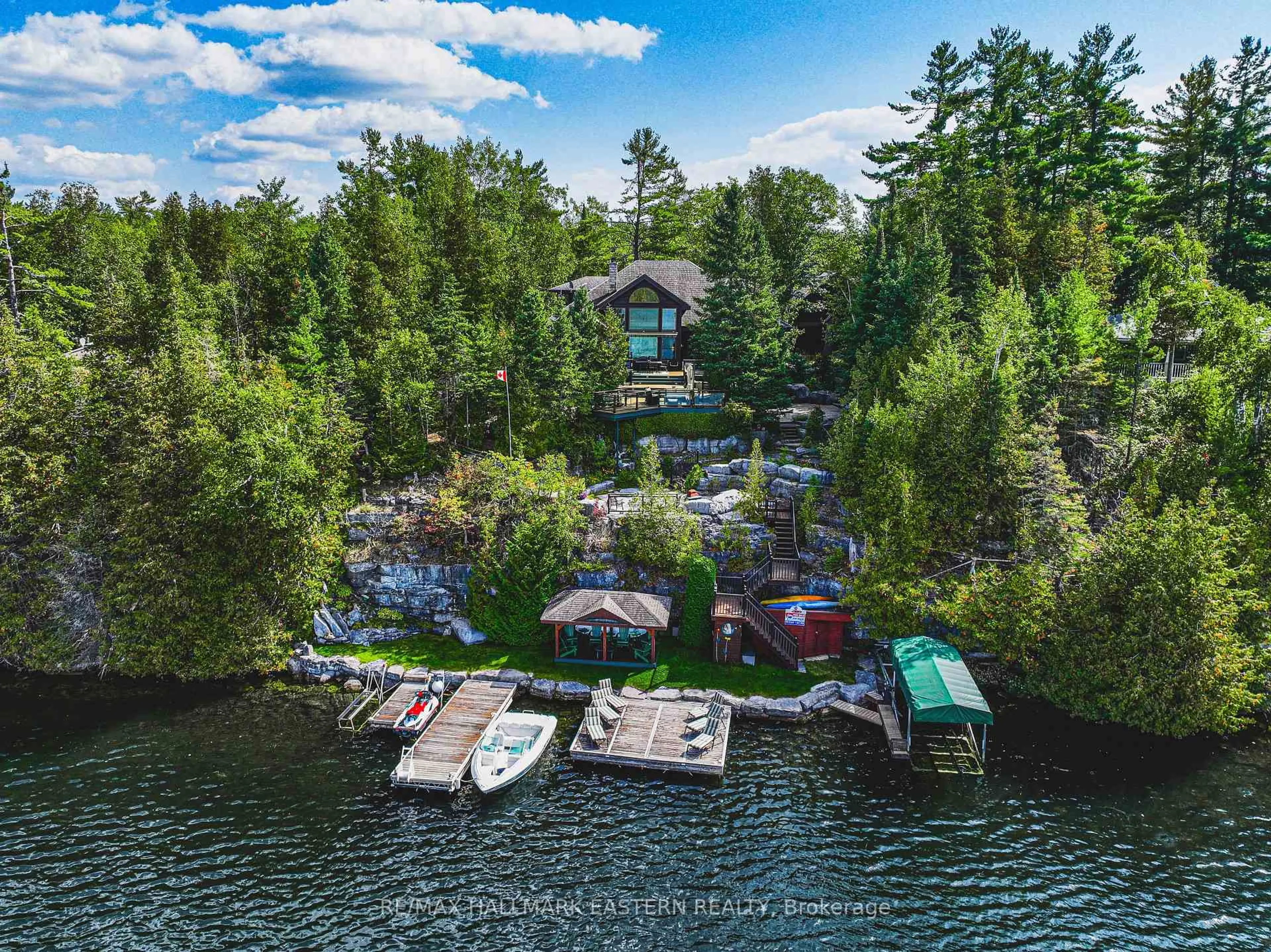 A pic from outside/outdoor area/front of a property/back of a property/a pic from drone, water/lake/river/ocean view for 538 Rishor Ave, Douro-Dummer Ontario K0L 2H0