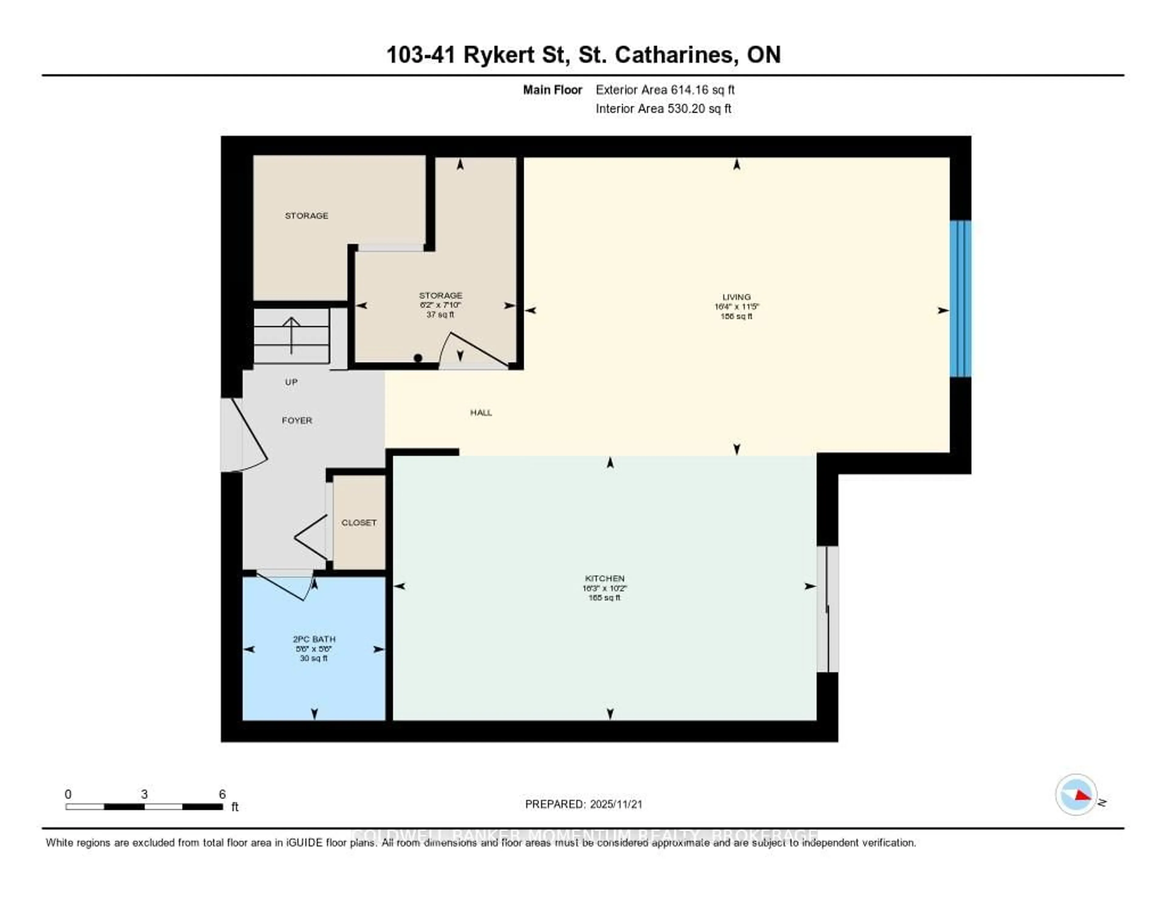Floor plan for 41 Rykert St #103, St. Catharines Ontario L2S 1Z2