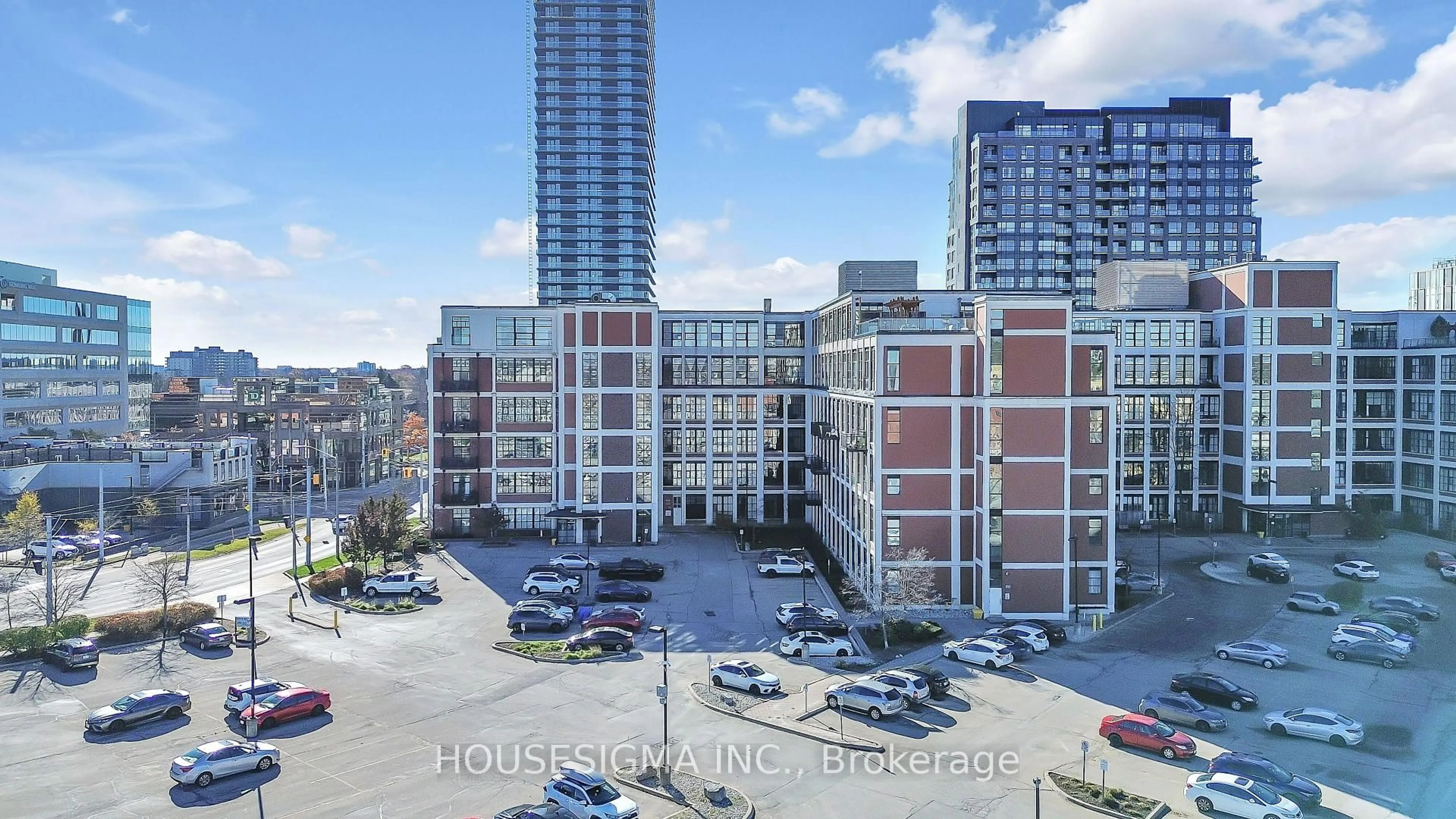 A pic from outside/outdoor area/front of a property/back of a property/a pic from drone, city buildings view from balcony for 404 King St #109, Kitchener Ontario N2G 2L5