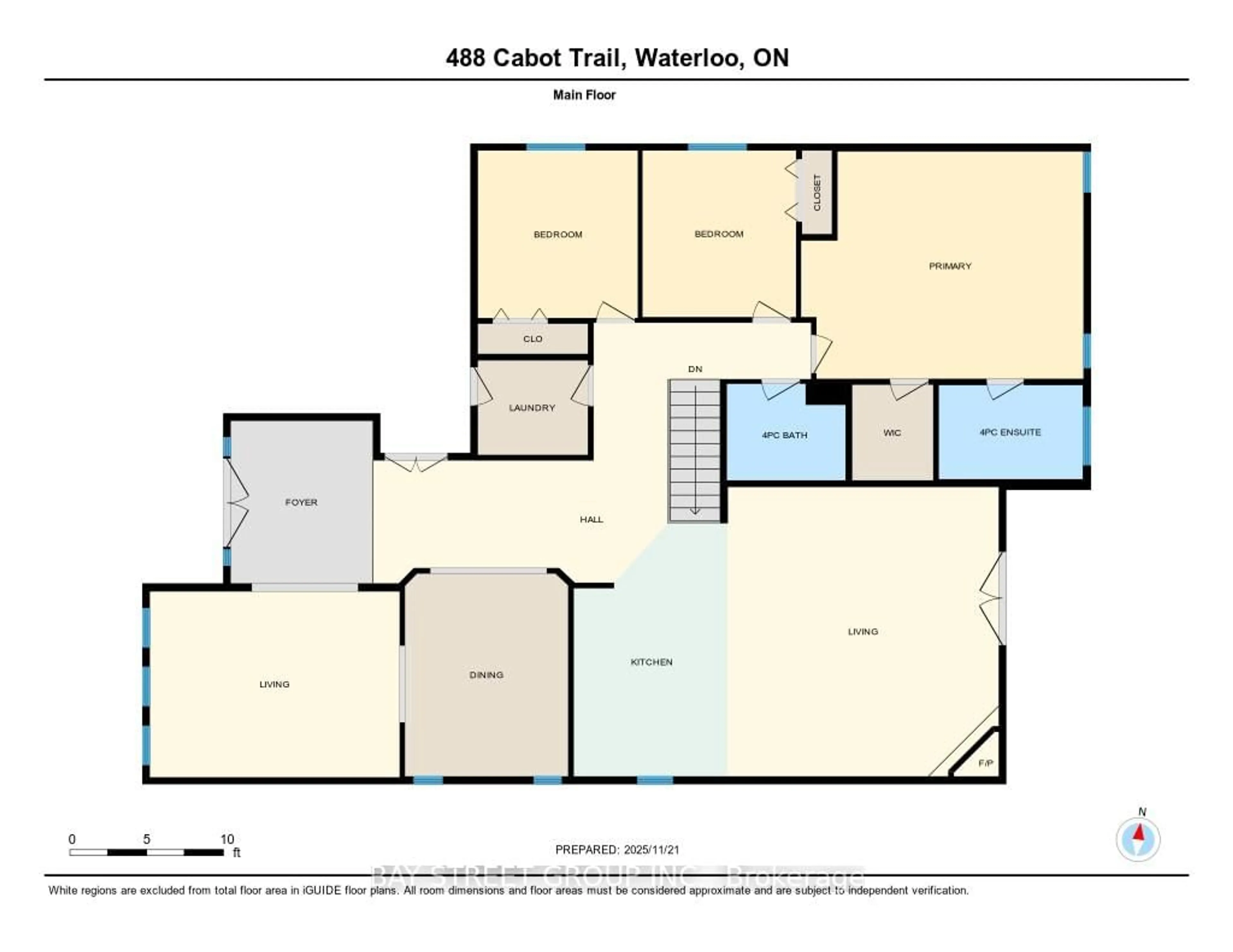 Floor plan for 488 Cabot Tr, Waterloo Ontario N2K 3Y3