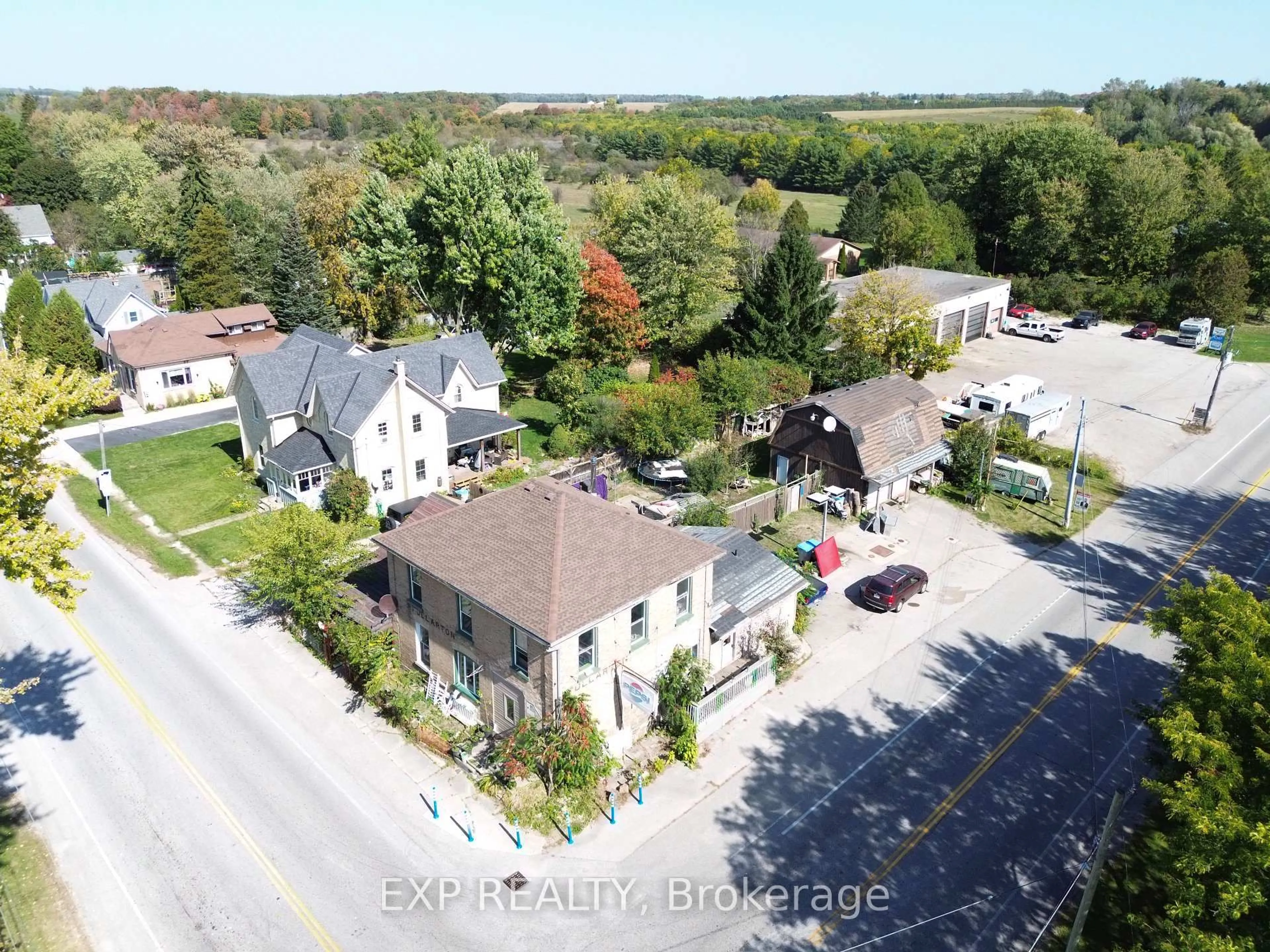 A pic from outside/outdoor area/front of a property/back of a property/a pic from drone, street for 3191 Perth 163 Rd, West Perth Ontario N0K 1H0