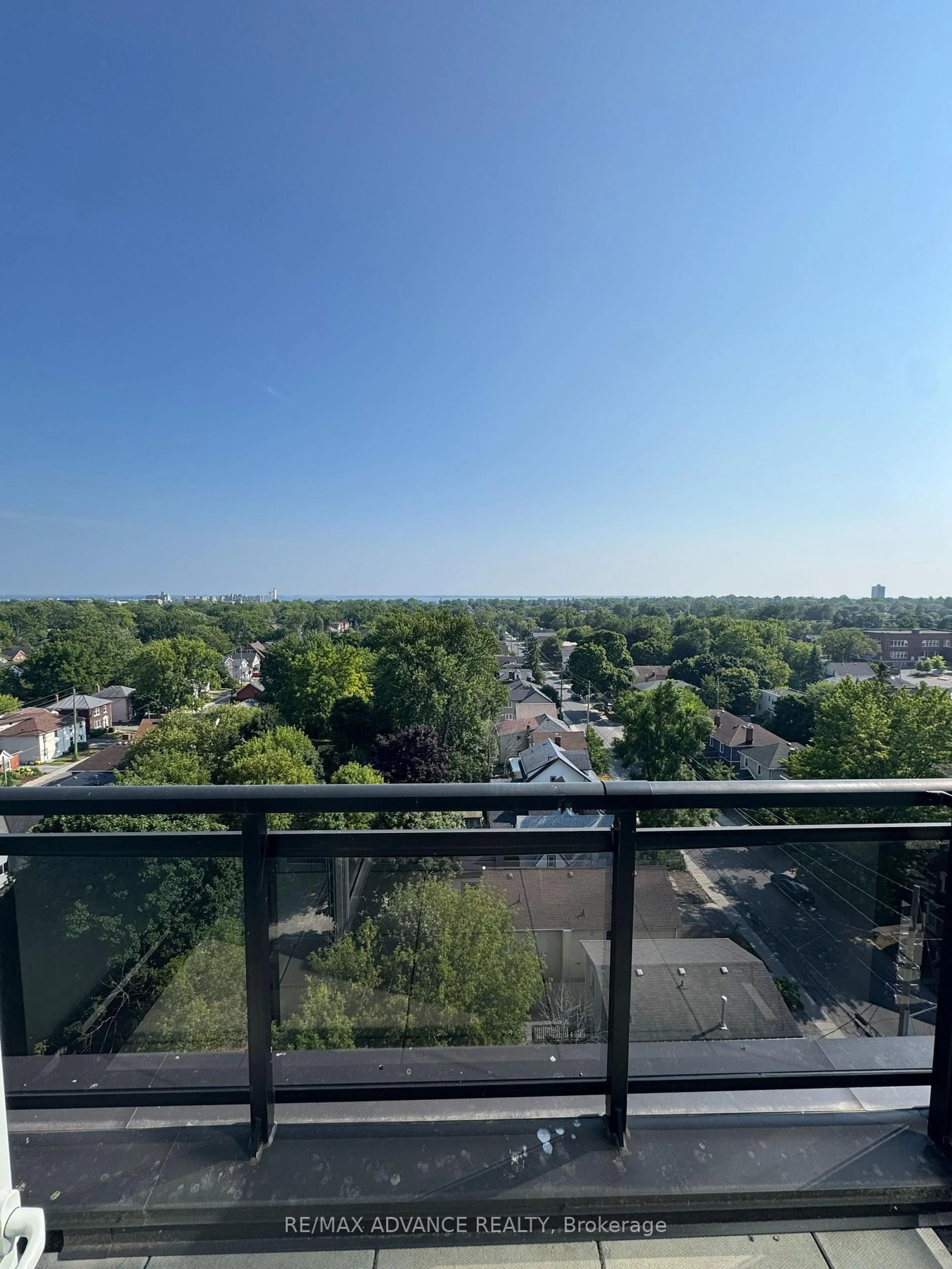 Balcony in the apartment, city buildings view from balcony for 652 Princess St #902, Kingston Ontario K7L 1E5