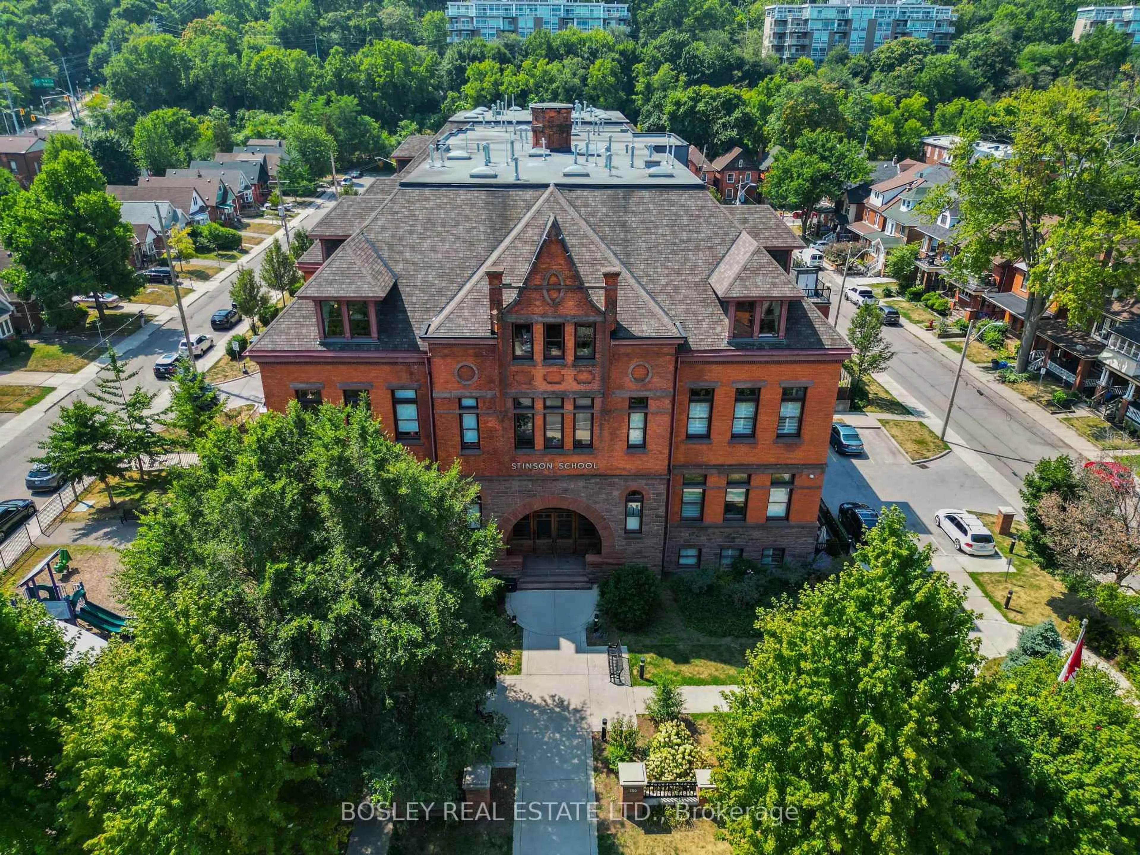 A pic from outside/outdoor area/front of a property/back of a property/a pic from drone, city buildings view from balcony for 200 Stinson St #217, Hamilton Ontario L8N 4J5