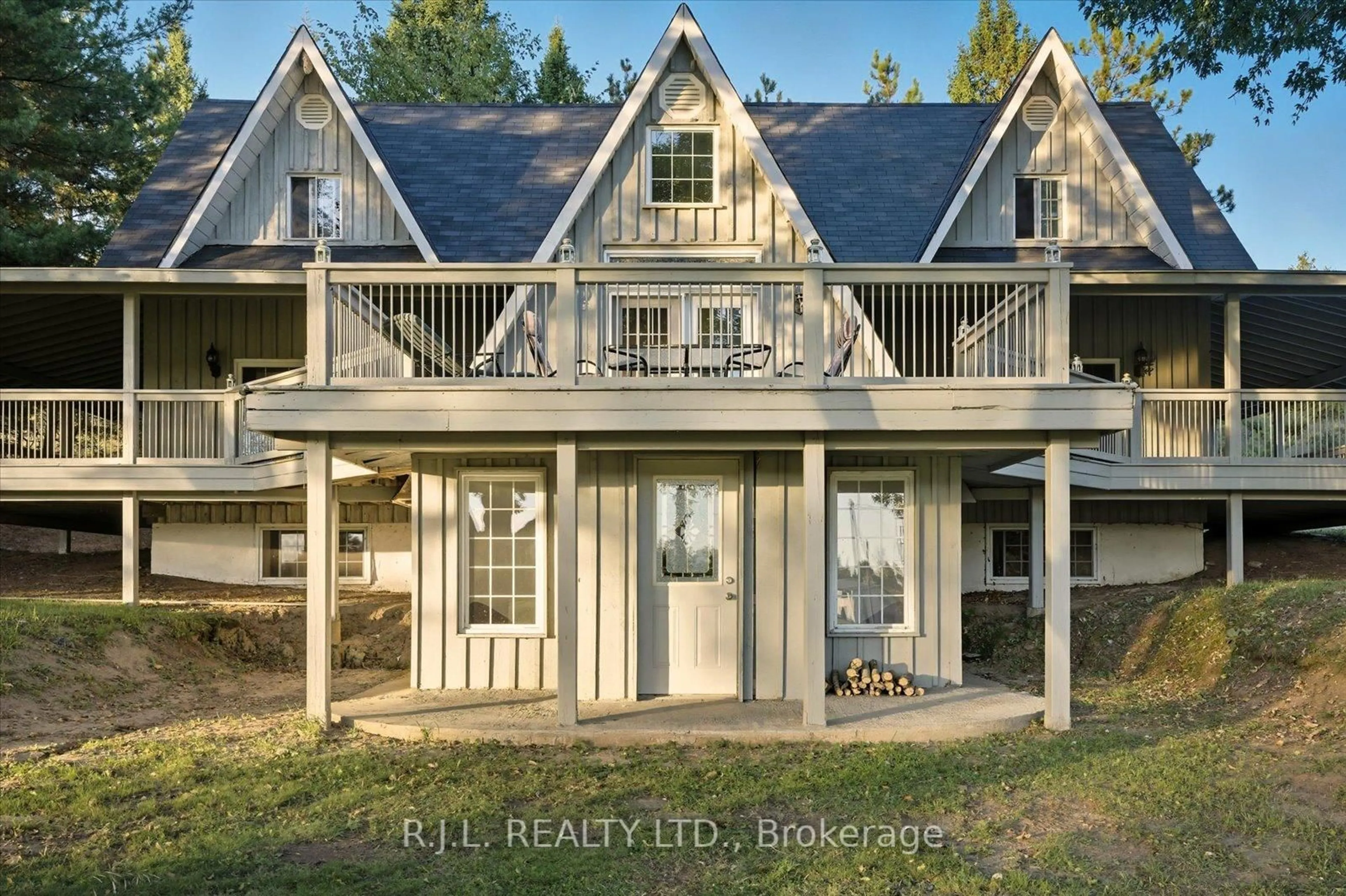 A pic from outside/outdoor area/front of a property/back of a property/a pic from drone, water/lake/river/ocean view for 600 6th Line, Douro-Dummer Ontario L0A 1J0