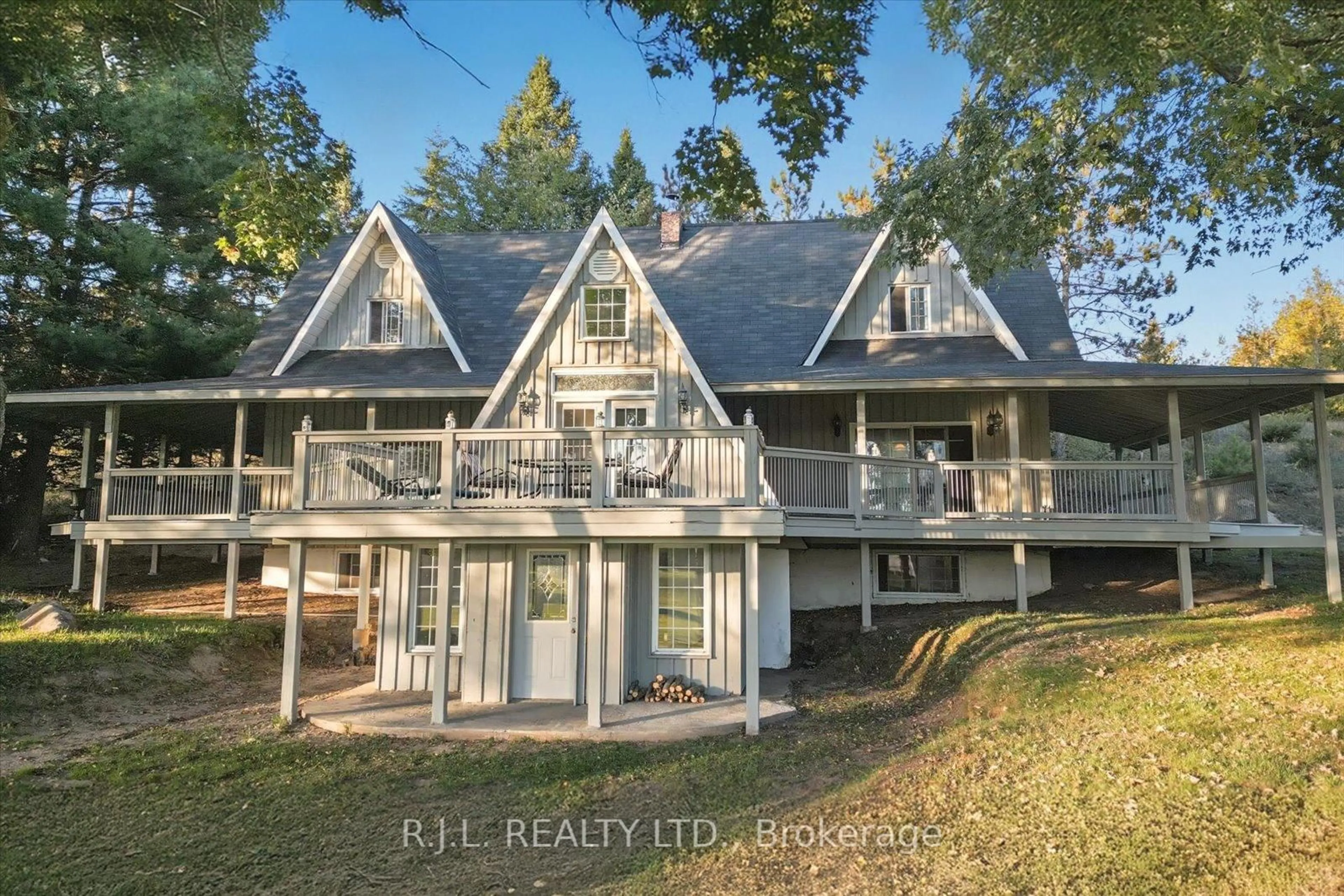 A pic from outside/outdoor area/front of a property/back of a property/a pic from drone, water/lake/river/ocean view for 600 6th Line, Douro-Dummer Ontario L0A 1J0