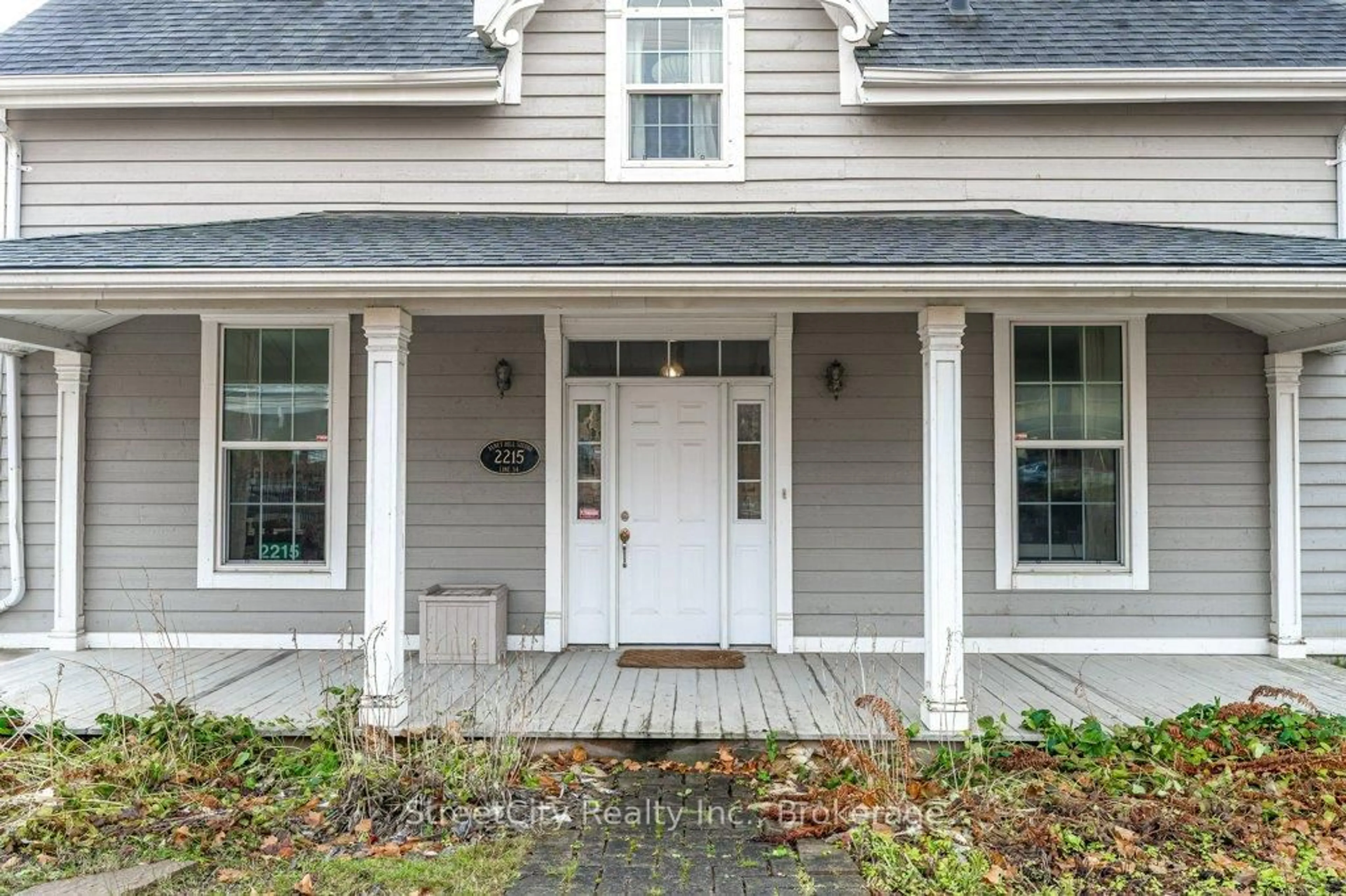 Home with vinyl exterior material, street for 2215 34 Line, Perth East Ontario N0B 2P0