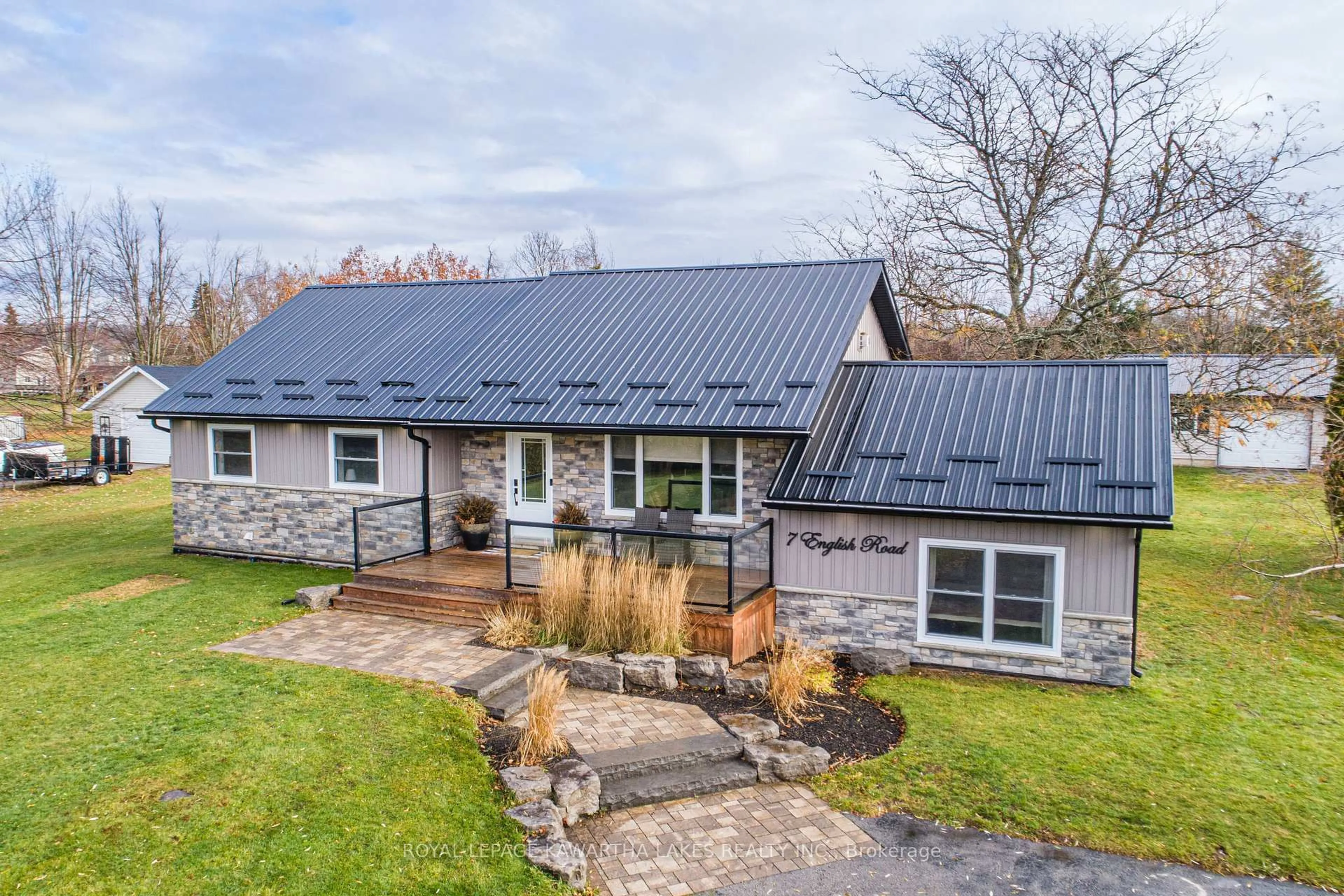 A pic from outside/outdoor area/front of a property/back of a property/a pic from drone, unknown for 7 English Rd, Kawartha Lakes Ontario K0M 2T0