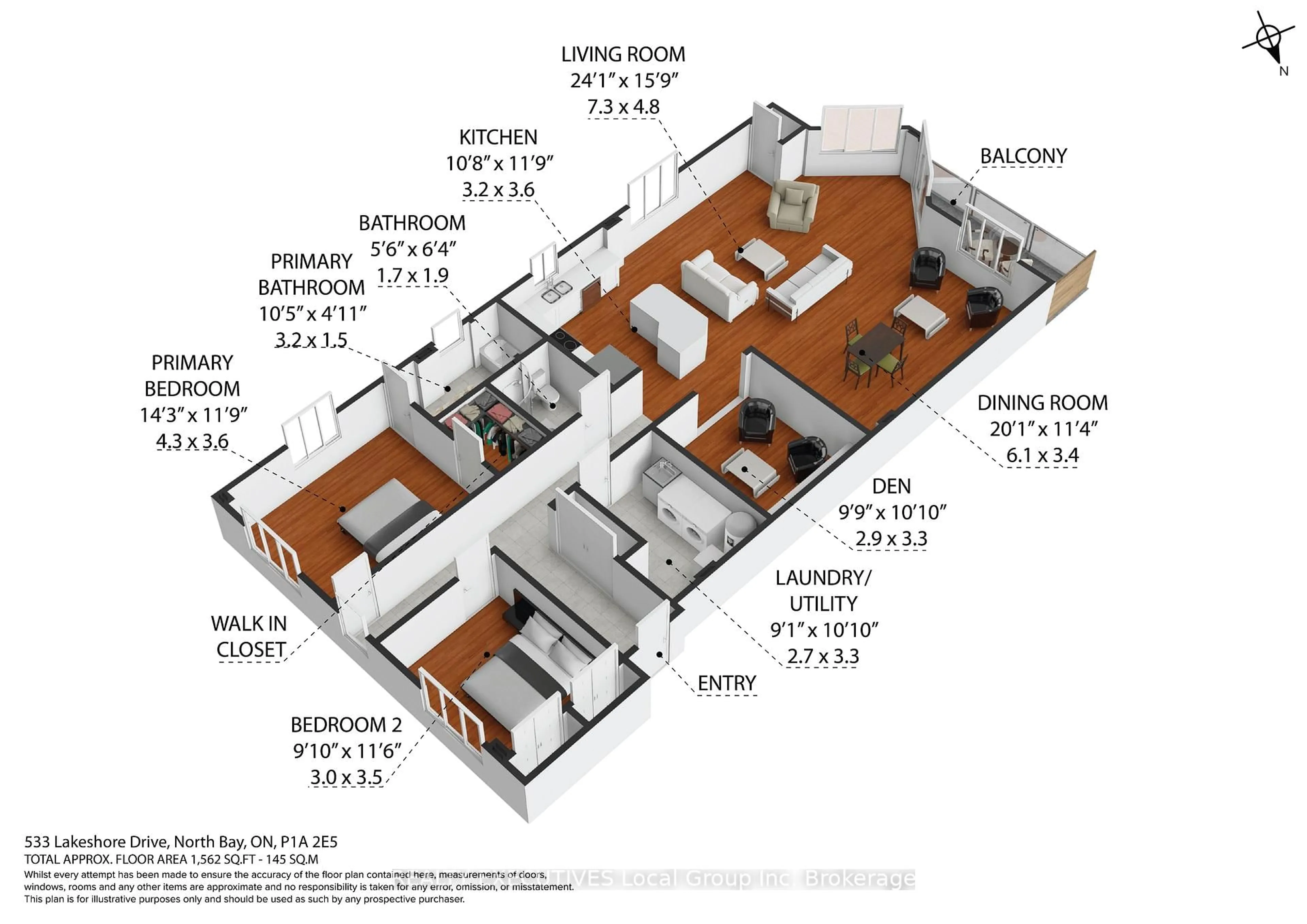 Floor plan for 533 LAKESHORE Dr #404, North Bay Ontario P1A 2E5