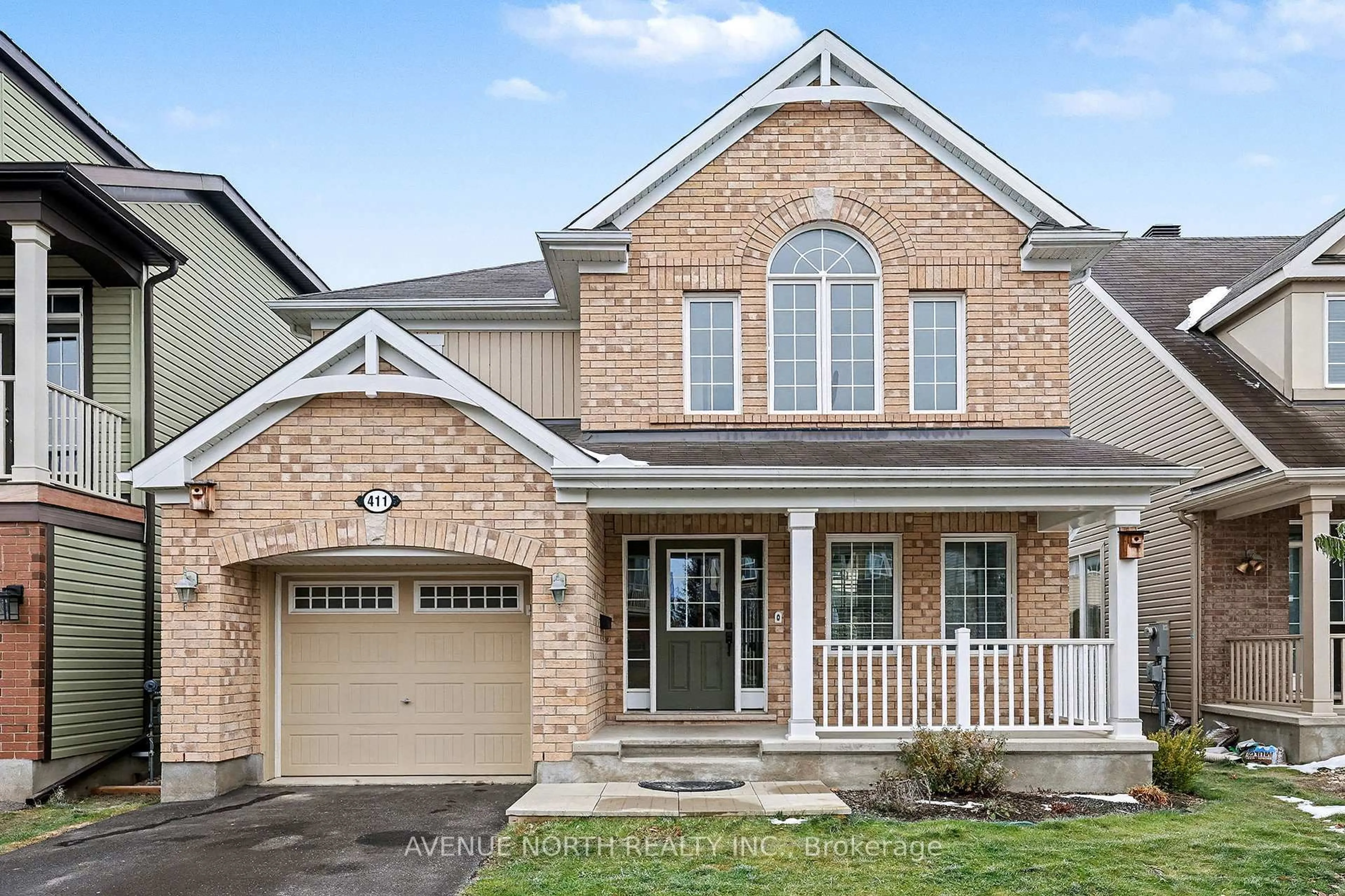 Home with brick exterior material, street for 411 Brigatine Ave, Ottawa Ontario K2S 0P7