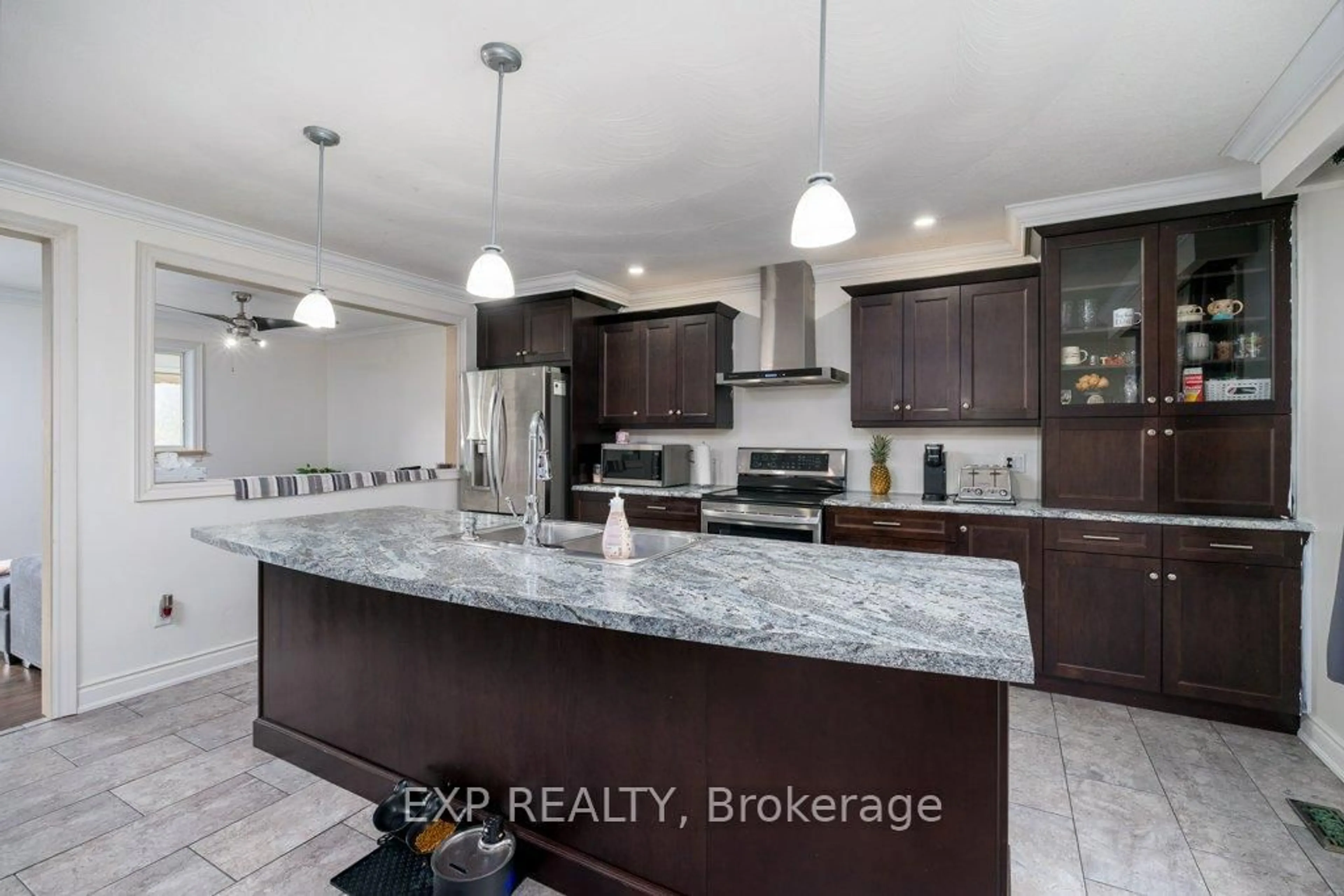 Open concept kitchen, ceramic/tile floor for 23 Panelas Cres, Quinte West Ontario K8V 6A5