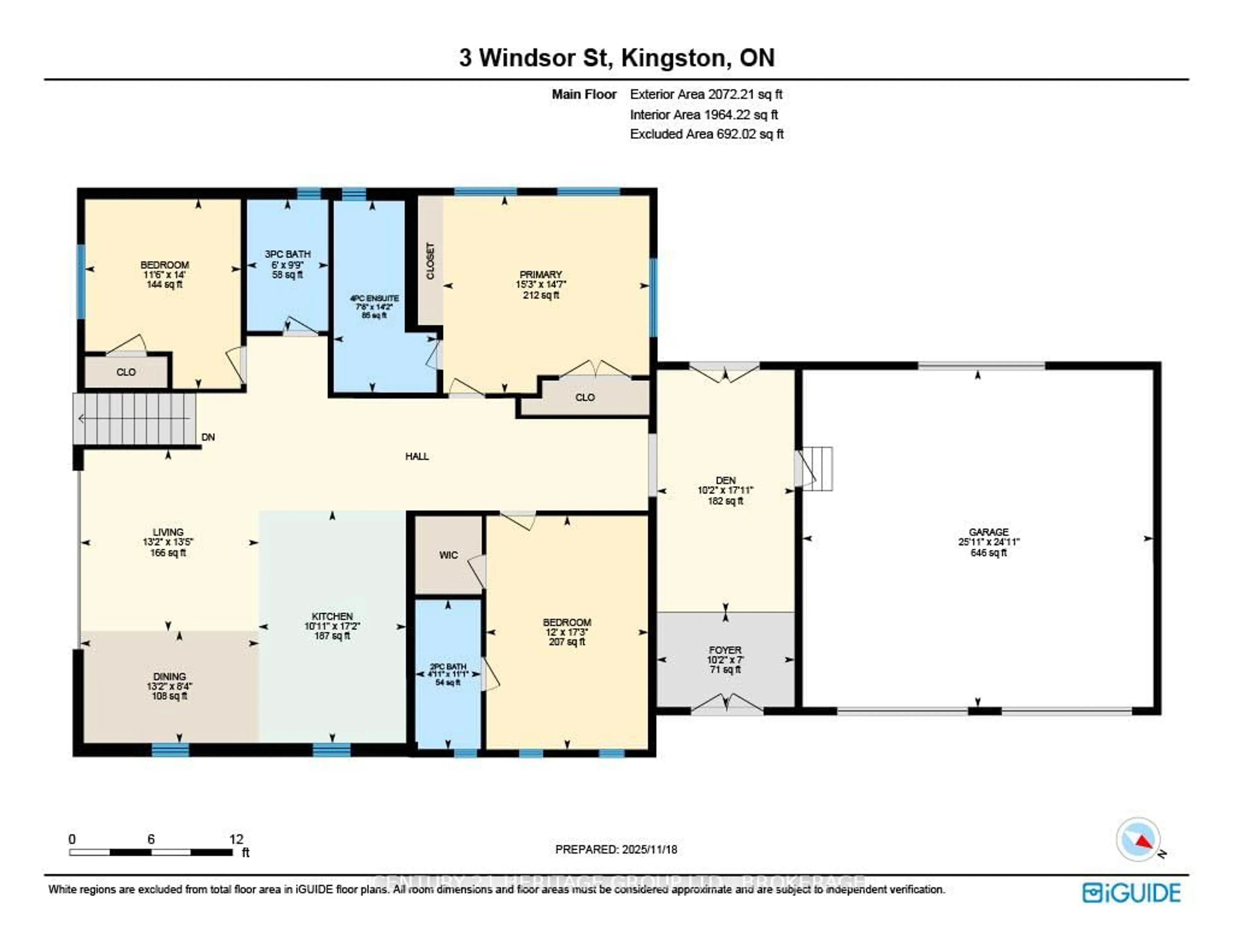 Floor plan for 3 Windsor St, Kingston Ontario K7M 4K4