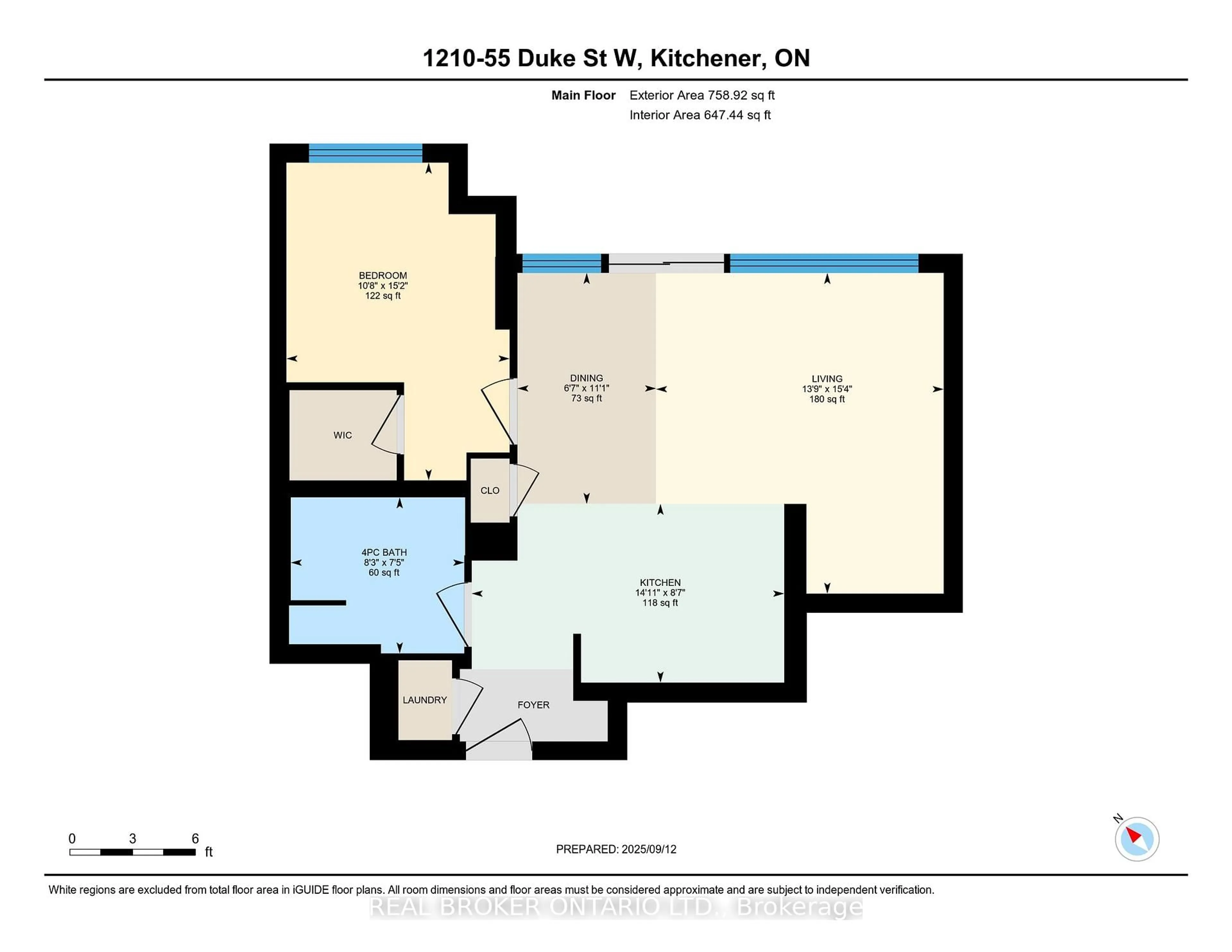 Floor plan for 55 Duke St #1210, Kitchener Ontario N2H 0C9