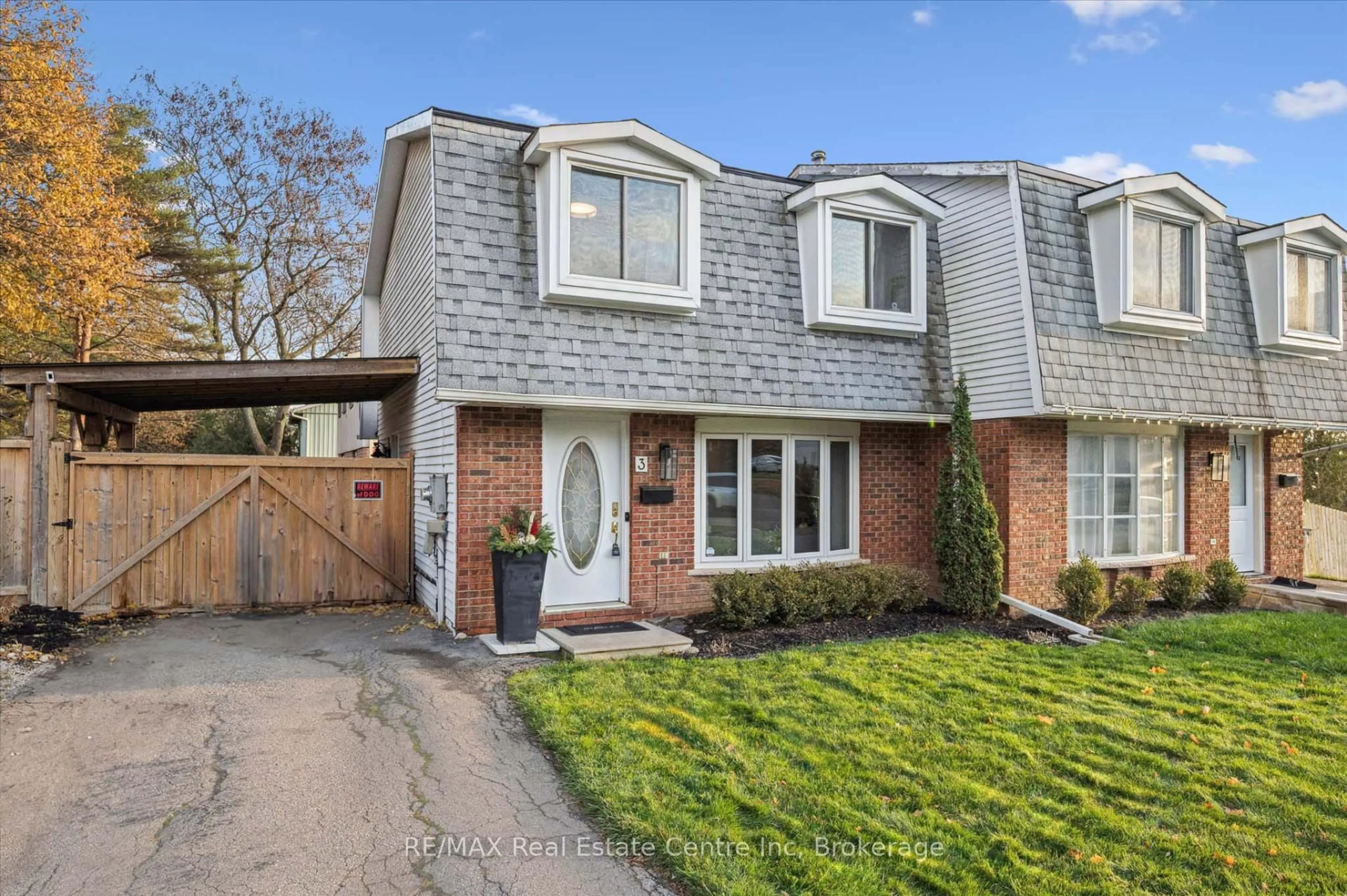 Home with brick exterior material, street for 3 Briarlea Rd, Guelph Ontario N1G 3H4