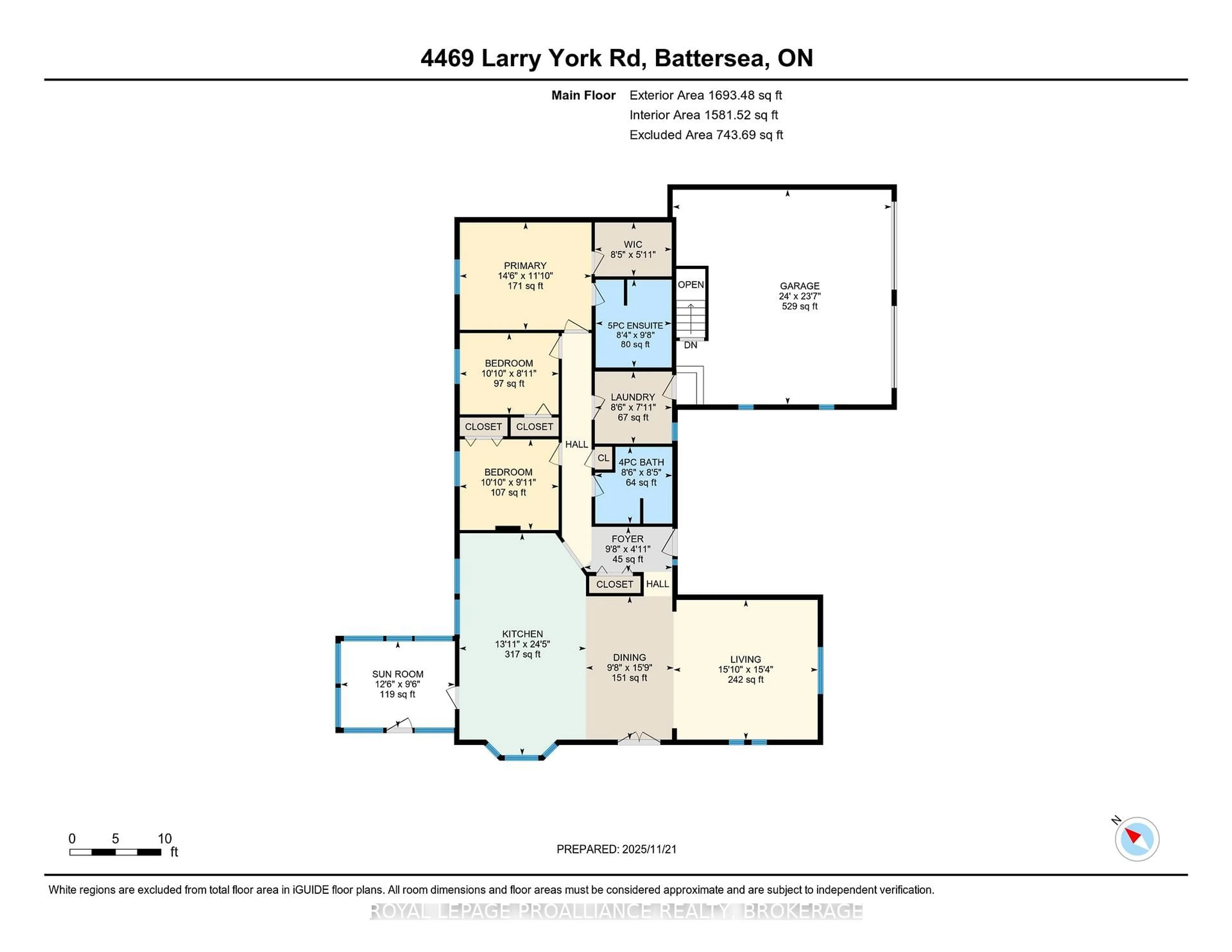 Floor plan for 4469 Larry York Rd, Battersea Ontario K0H 1H0