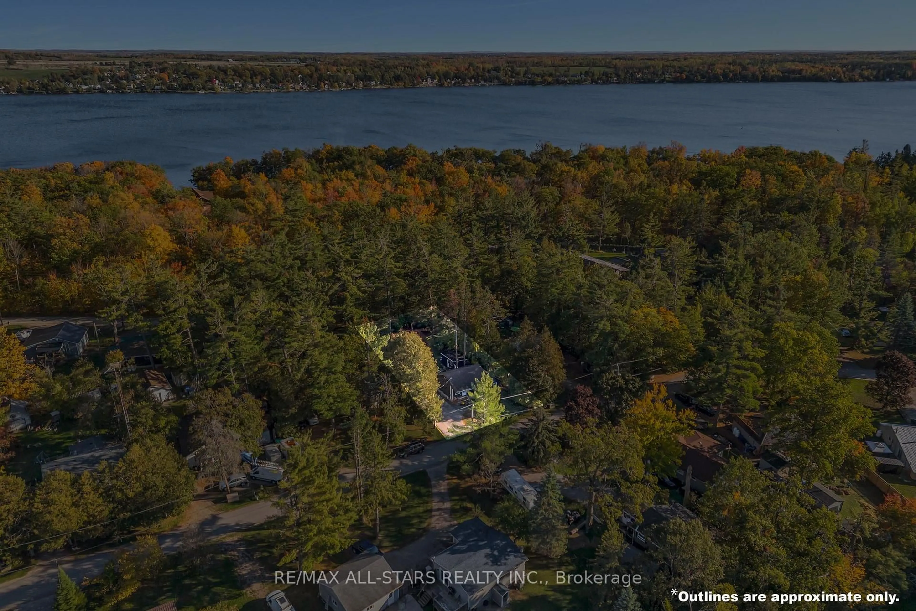 A pic from outside/outdoor area/front of a property/back of a property/a pic from drone, water/lake/river/ocean view for 16 Parkhill Dr, Kawartha Lakes Ontario K0M 1N0