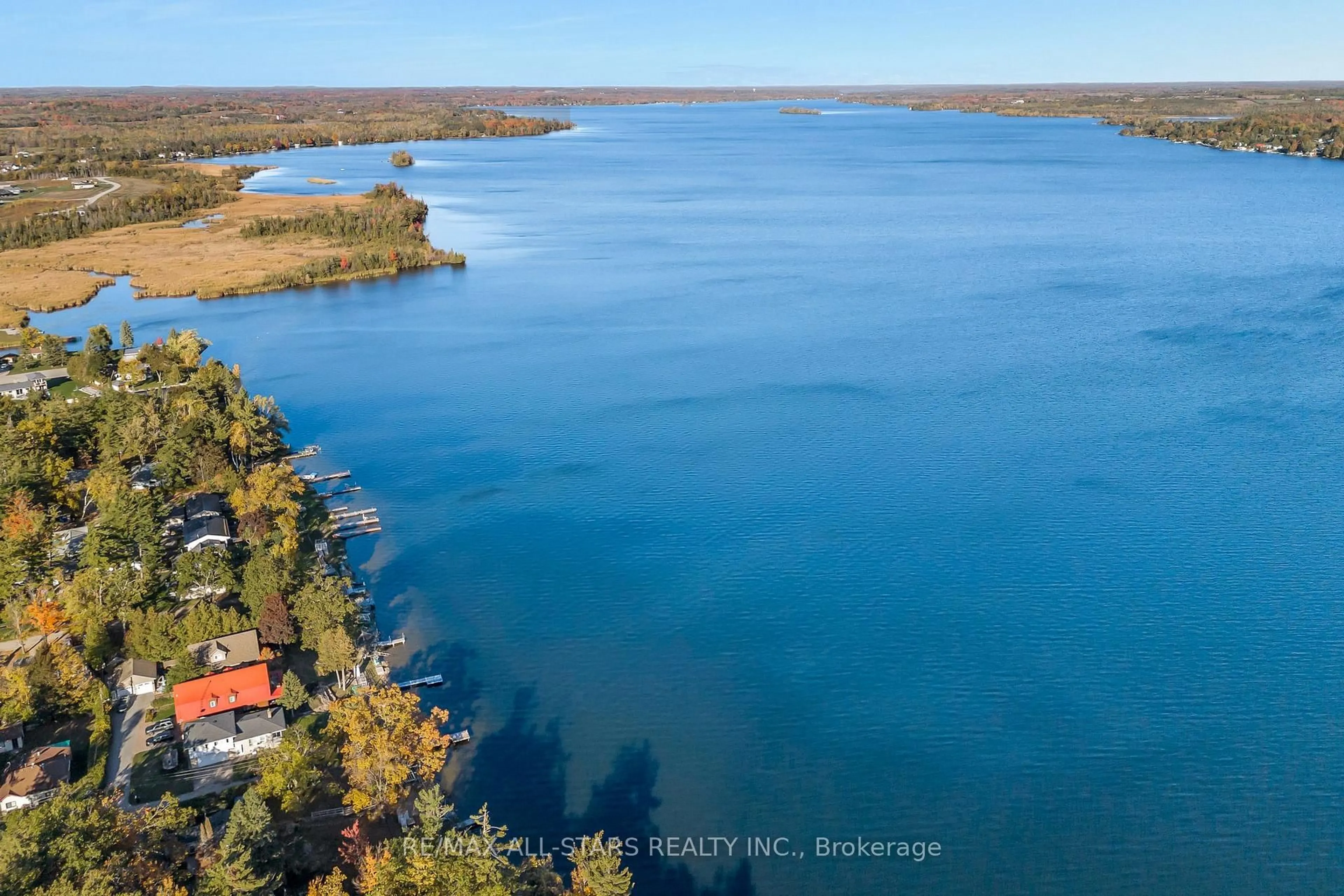A pic from outside/outdoor area/front of a property/back of a property/a pic from drone, water/lake/river/ocean view for 16 Parkhill Dr, Kawartha Lakes Ontario K0M 1N0