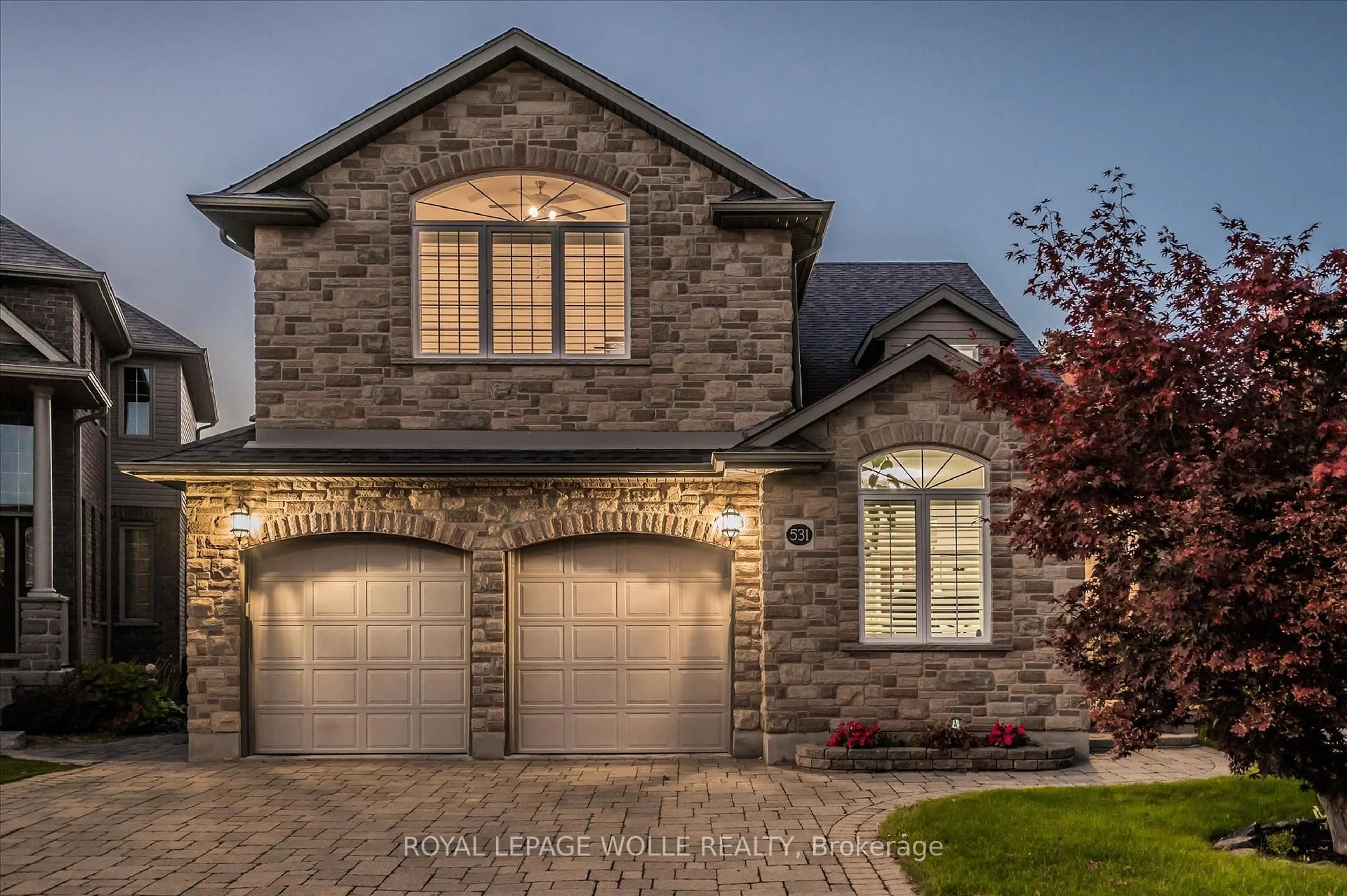 Home with brick exterior material, street for 531 Wood Nettle Way, Waterloo Ontario N2V 2X9